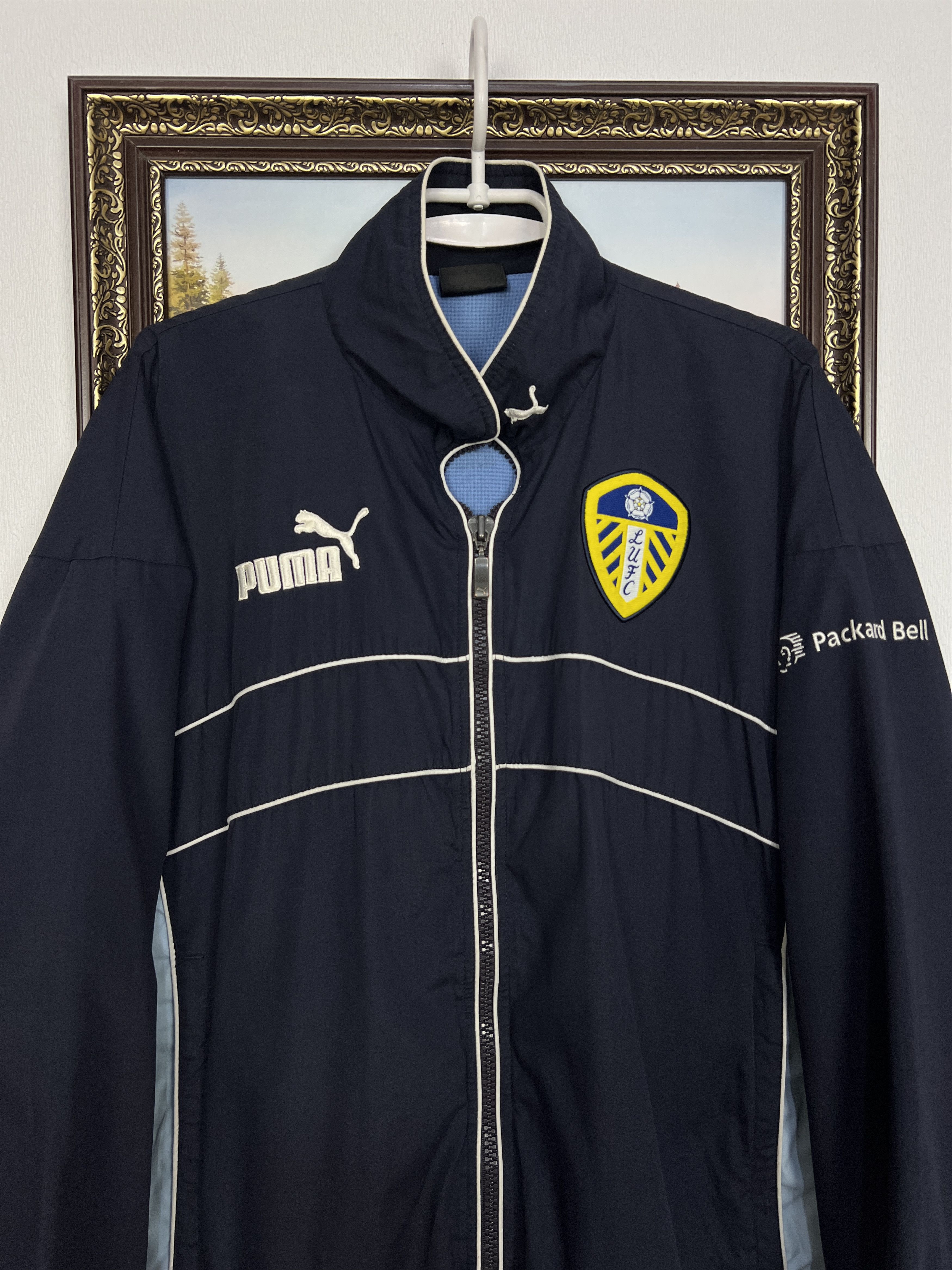 Puma Vintage Puma Leeds United Football Jacket Soccer Track Top Size US M / EU 48-50 / 2 - 2 Thumbnail