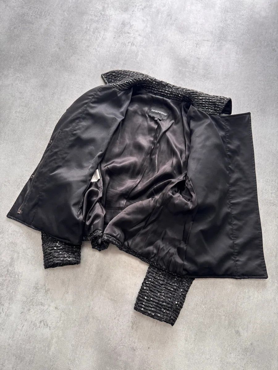 Emporio Armani × Vintage FW2008 Emporio Armani Black Screens Jacket Size S / US 4 / IT 40 - 5 Thumbnail