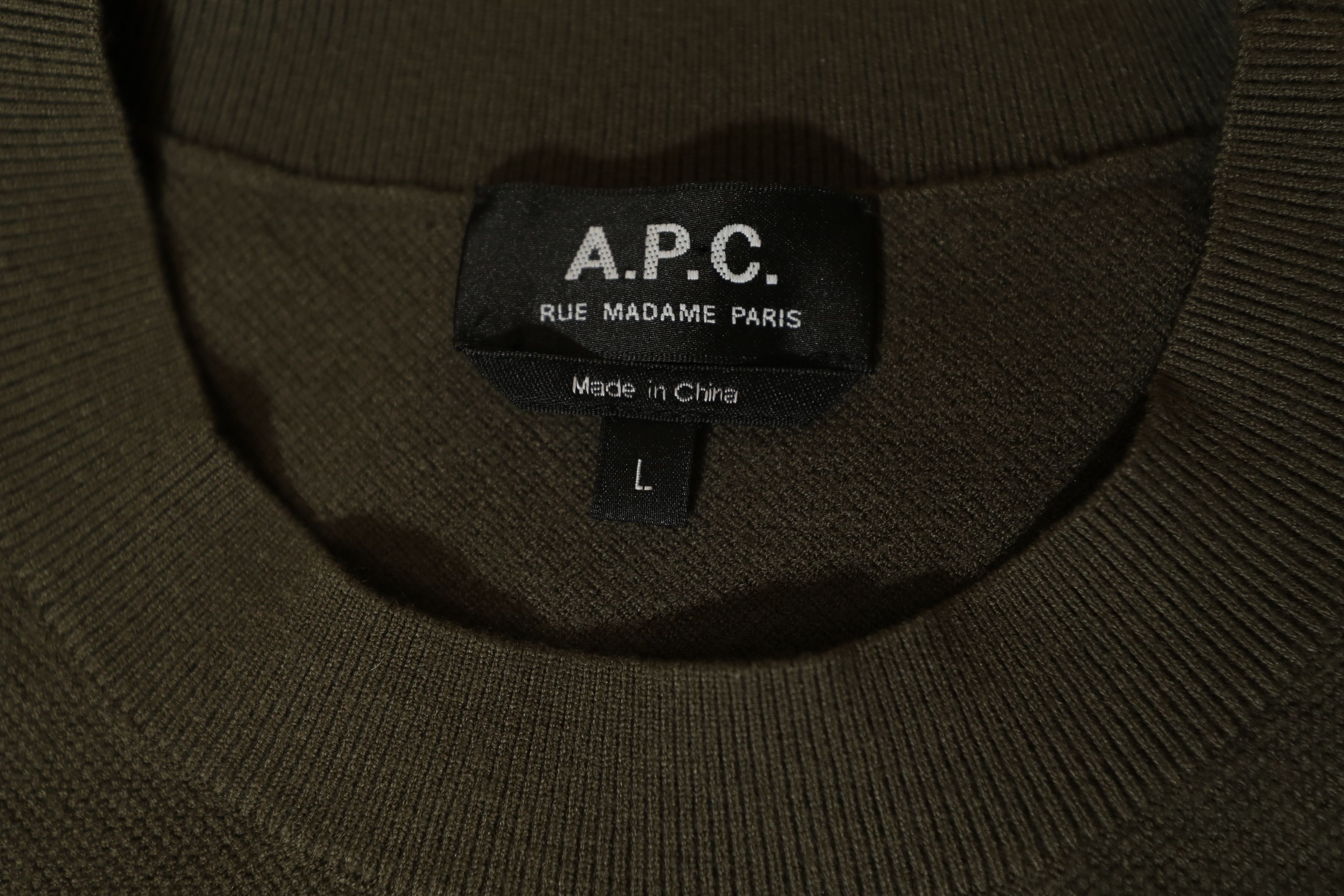 A.P.C. APC Rue Madame Paris Crewneck Sweater (L) Size US L / EU 52-54 / 3 - 5 Thumbnail