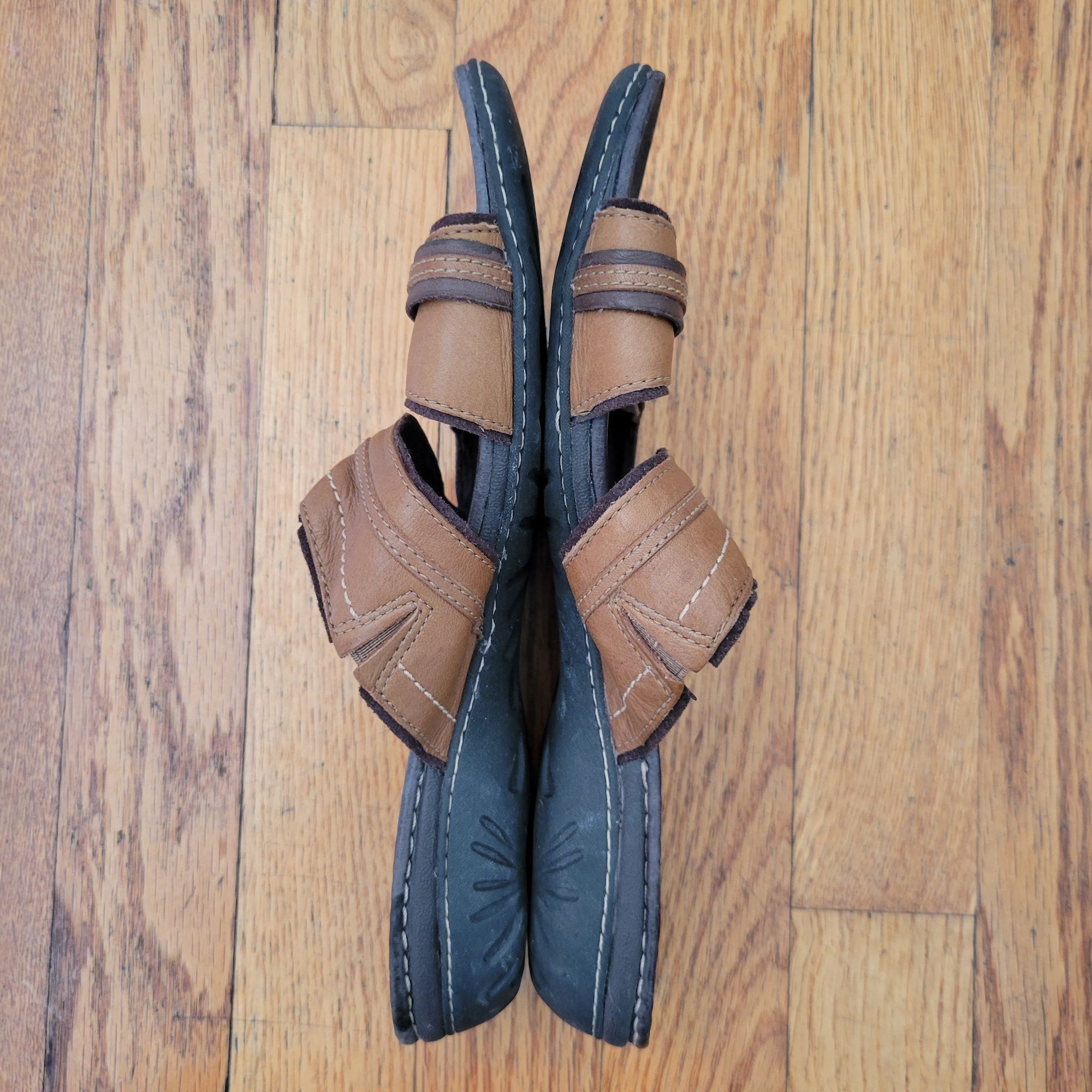 Merrell Merrell Piccolo Brown Leather Slide Sandals 8 Summer Cruise Size US 8 / IT 38 - 4 Thumbnail