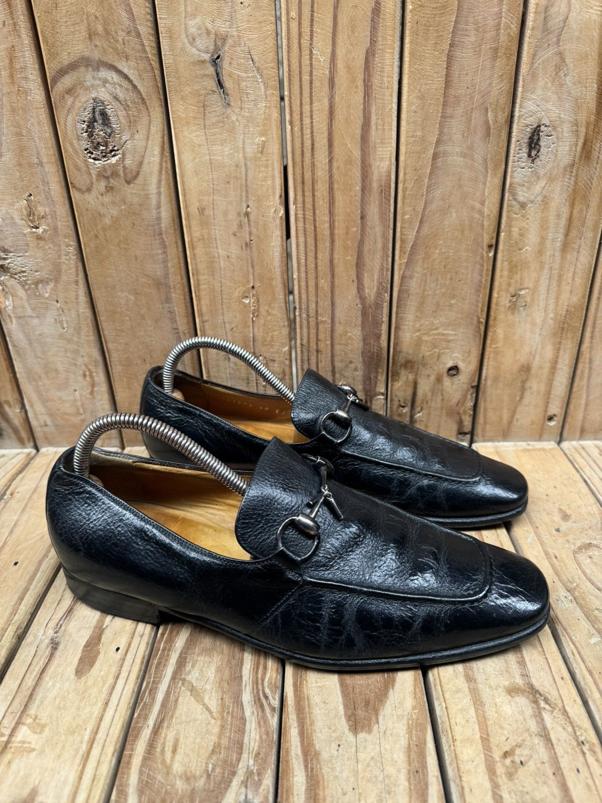 Gucci Gucci Black Men’s Leather Loafers UK 6 EJ Size US 6.5 / EU 39-40 - 7 Thumbnail