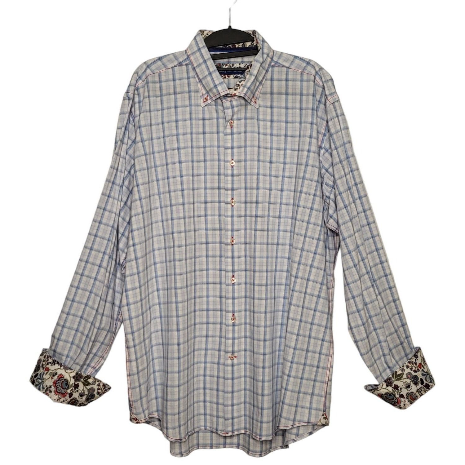 Georg Roth GEORG ROTH Windowpane Plaid Button Front Shirt | Grailed