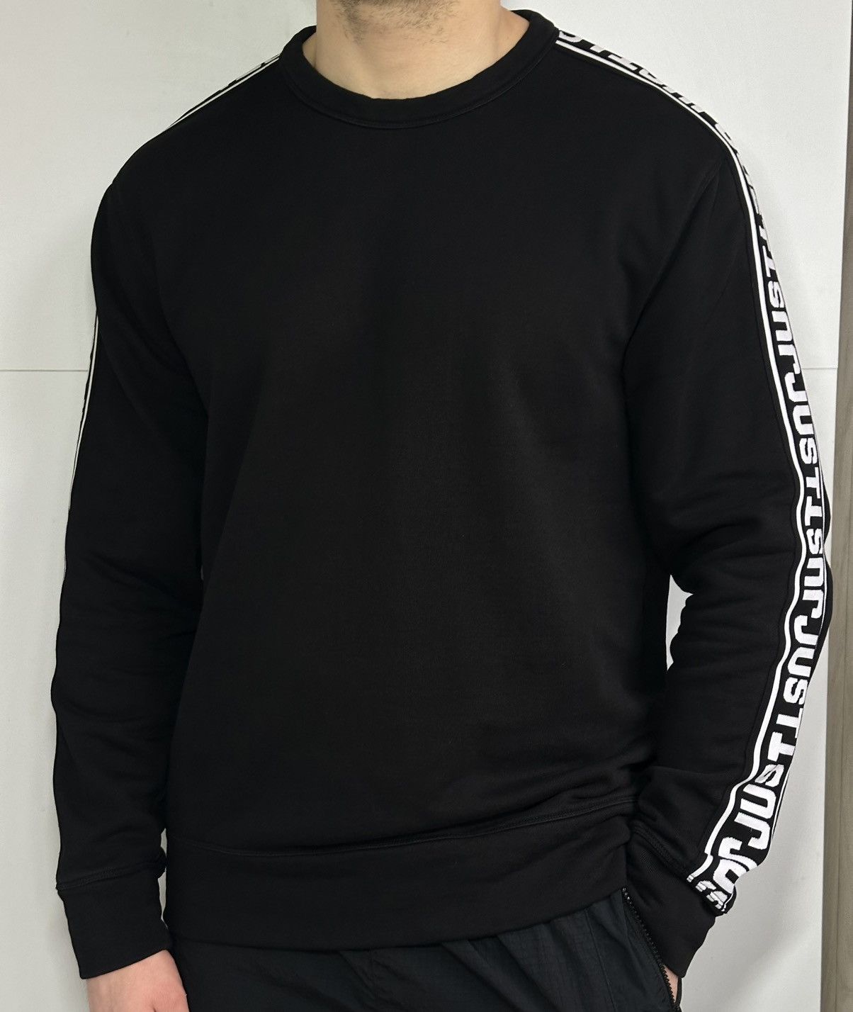 Just Cavalli Cotton Crewneck Pullover Sweatshirt Size L