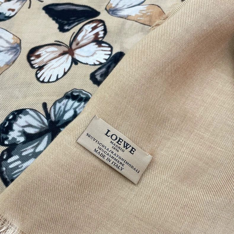 Loewe LOEWE Butterfly pattern scarf Size ONE SIZE - 7 Thumbnail