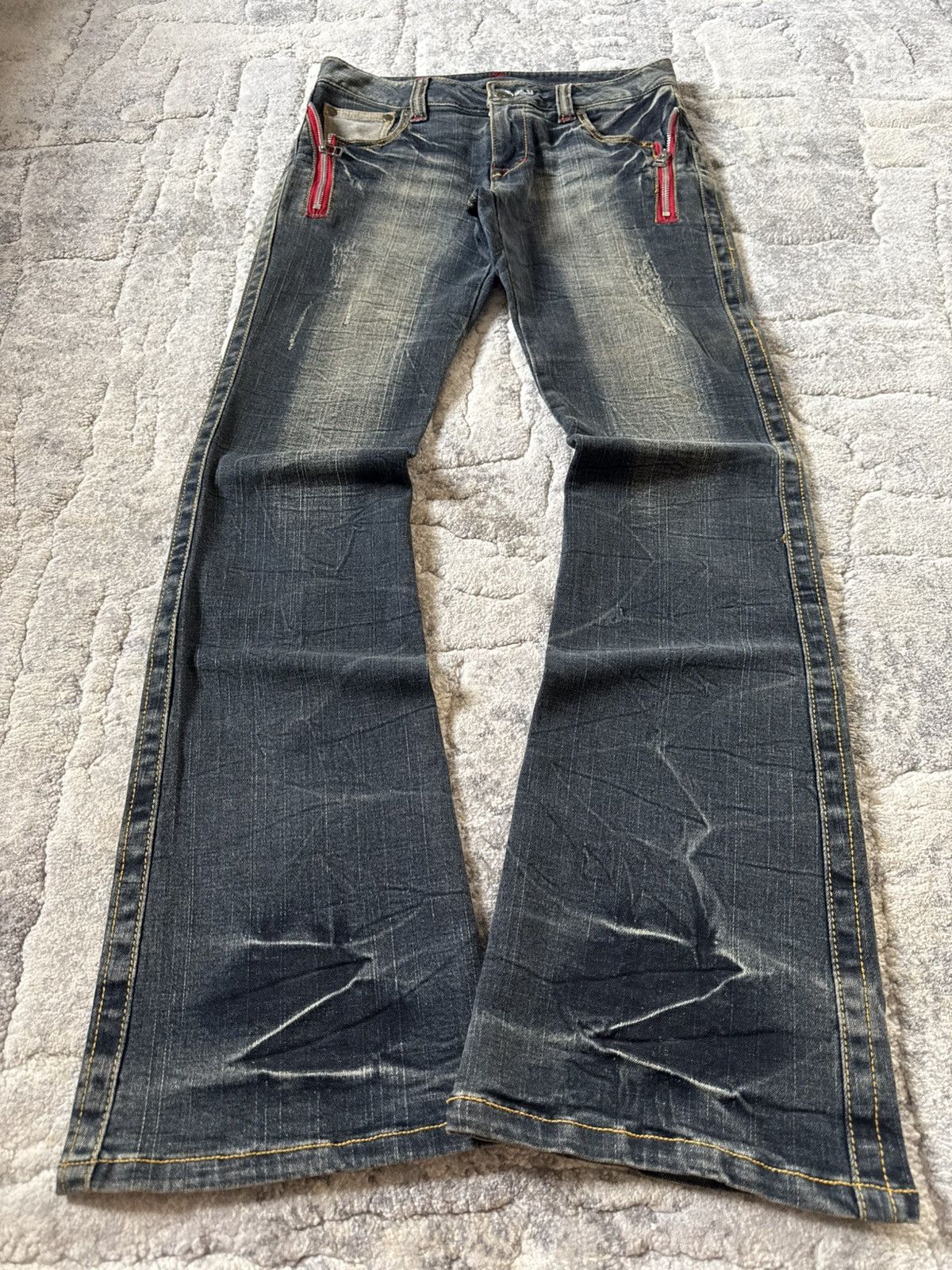 If Six Was Nine Ifsixwasnine Lgb Kapital Junya Style Low Rise Flared Jeans Size US 28 / EU 44 - 1 Thumbnail