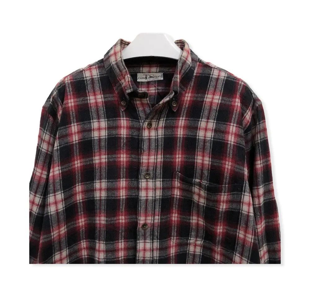 Flannel × Vintage Vintage Time Shifter Plaid Tartan Flannel Shirt 👕 Size US L / EU 52-54 / 3 - 2 Thumbnail