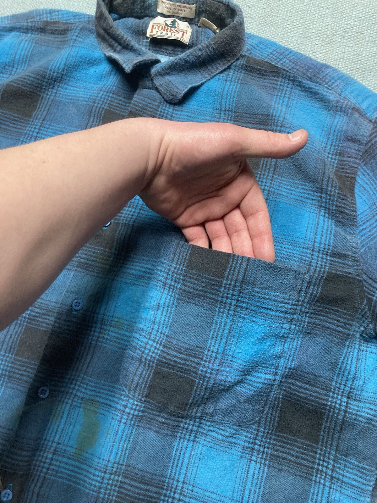 Vintage Vtg 90s flannel shirt brushed cotton soft shadow plaid XL Size US XL / EU 56 / 4 - 4 Thumbnail