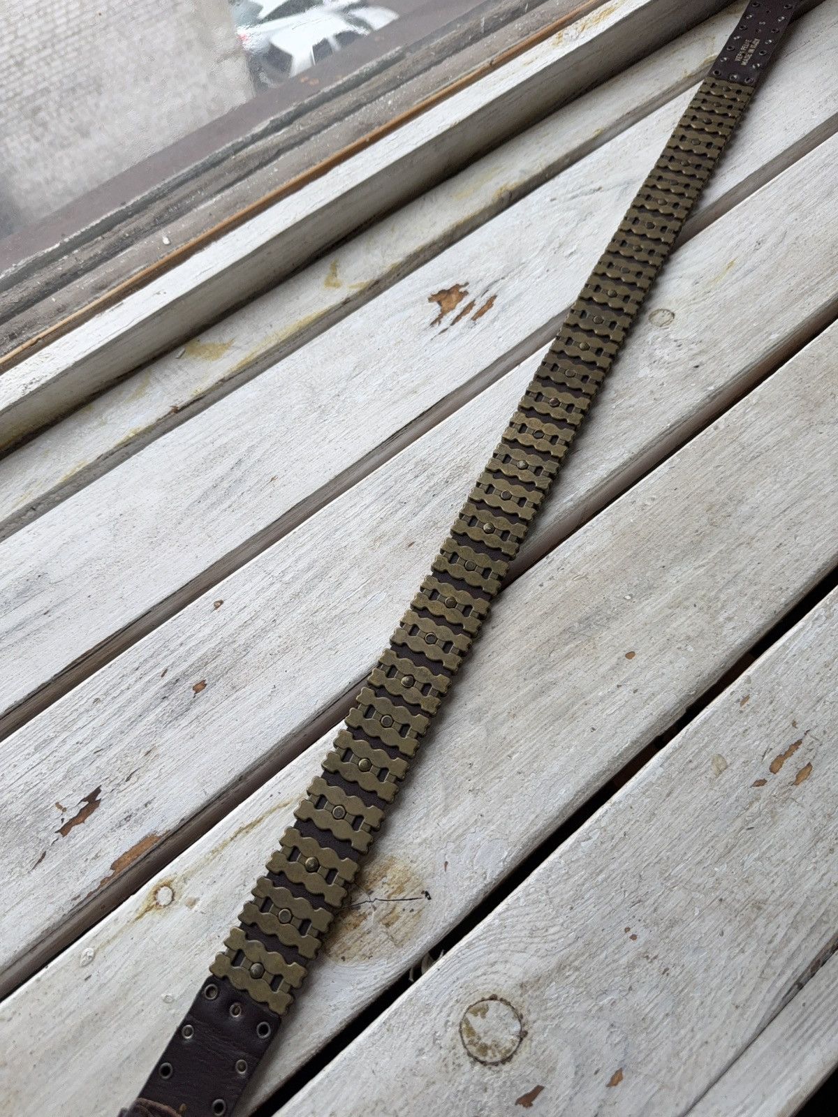 Japanese Brand RARE Save The Queen Vera Pelle Italian Studded Leather Belt Size ONE SIZE - 9 Thumbnail