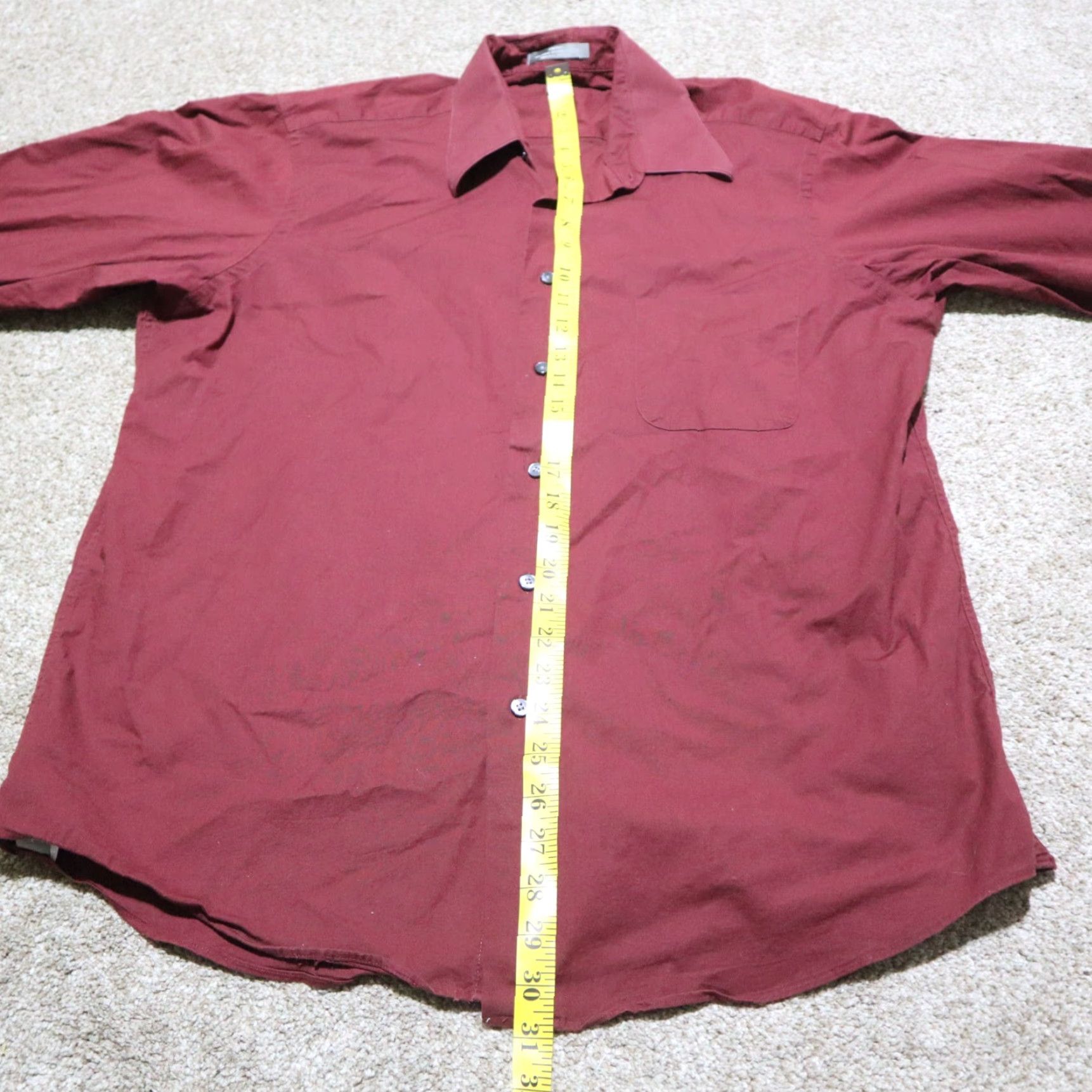 Van Heusen VINTAGE Van Heusen Shirt Red Lux Sateen Regular Button Down Shirt Men's XL 17 32 33 55% Cotton 45% Polyester Wrinkle Free Size US XL / EU 56 / 4 - 6 Thumbnail
