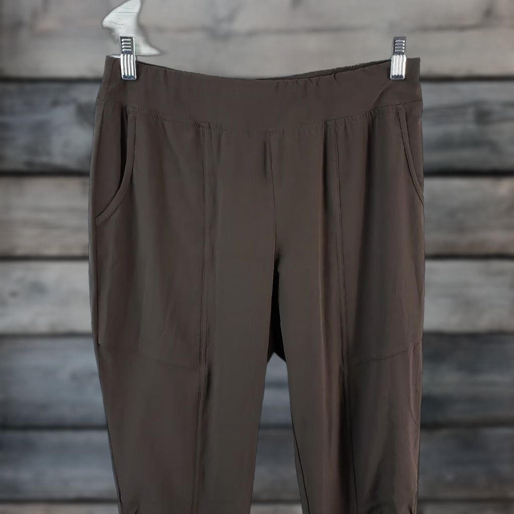 Vintage Chico's Zenergy Womens Pull On Pants Sz 4 Brown Ruched Pockets Mid Rise Size 27" / US 4 / IT 40 - 1 Thumbnail