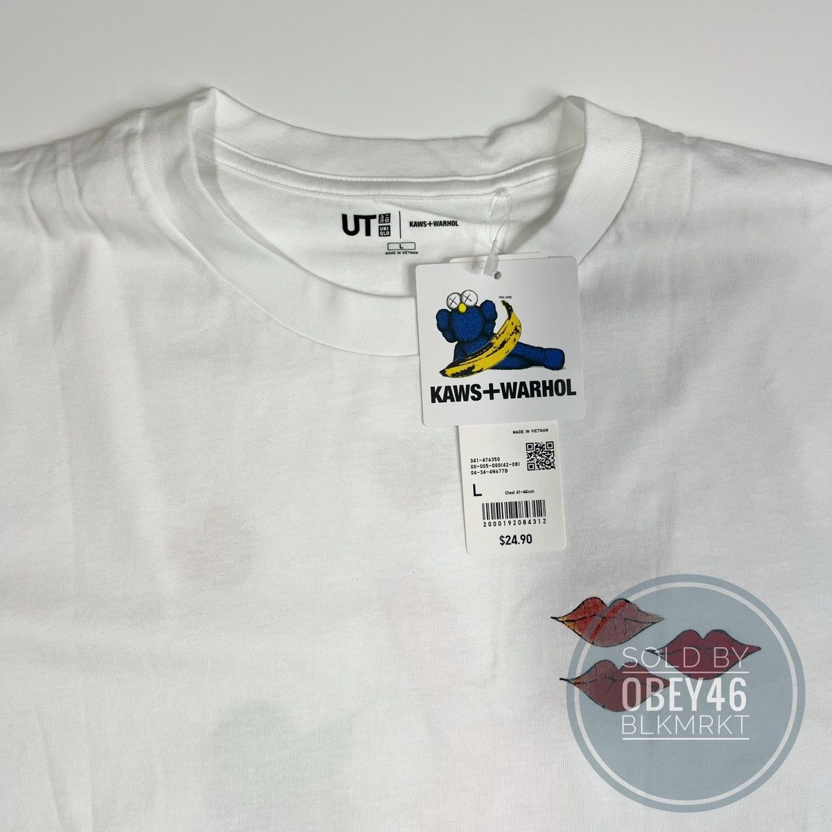 Andy Warhol × Kaws × Uniqlo KAWS x Uniqlo Warhol UT Graphic 476350 T-shirt White L Size US L / EU 52-54 / 3 - 3 Thumbnail
