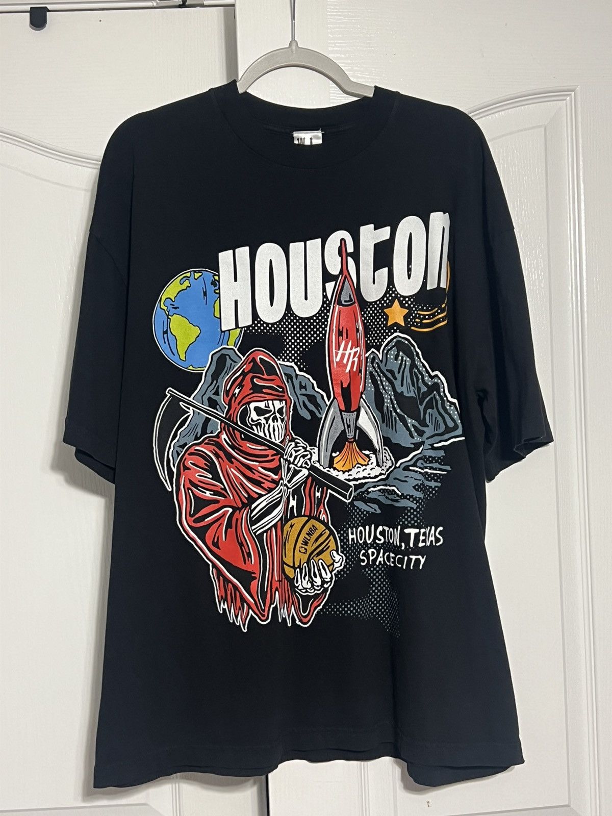 image of Warren Lotas Houston Rockets Exploration T-Shirt in Black, Men's (Size XL)