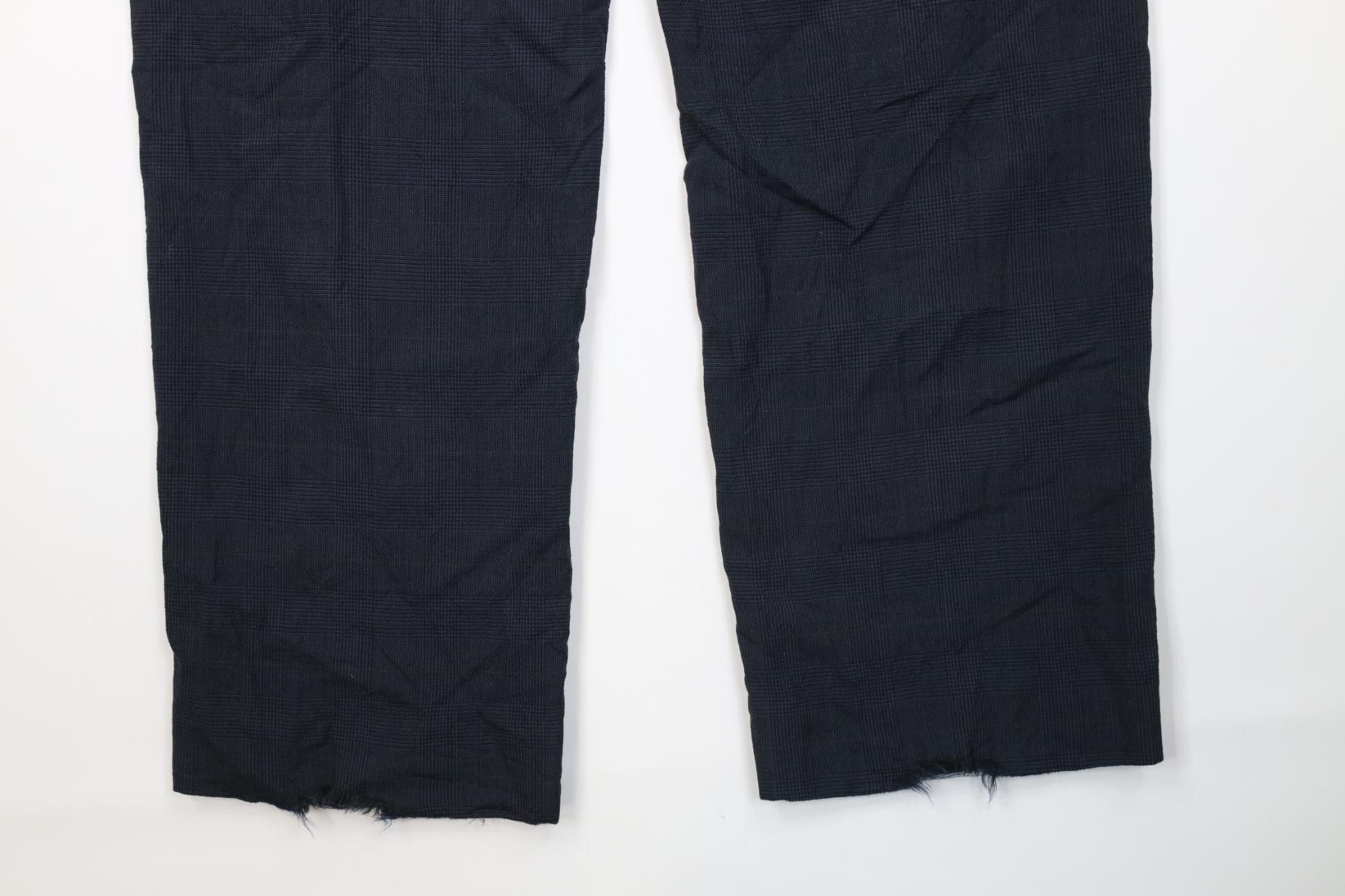 Burberry Vintage 90s Burberry Wool Knit Wide Leg Chino Pants Plaid Size US 32 / EU 48 - 15 Thumbnail
