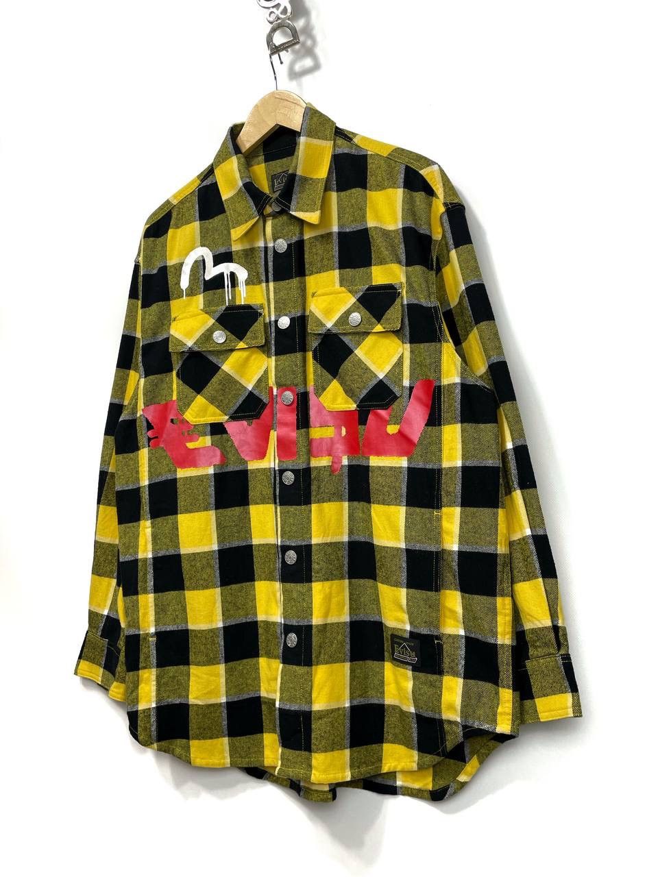 Evisu Evisu x Sfera Ebbasta Oversized Check Shirt – Size M Size US M / EU 48-50 / 2 - 3 Thumbnail