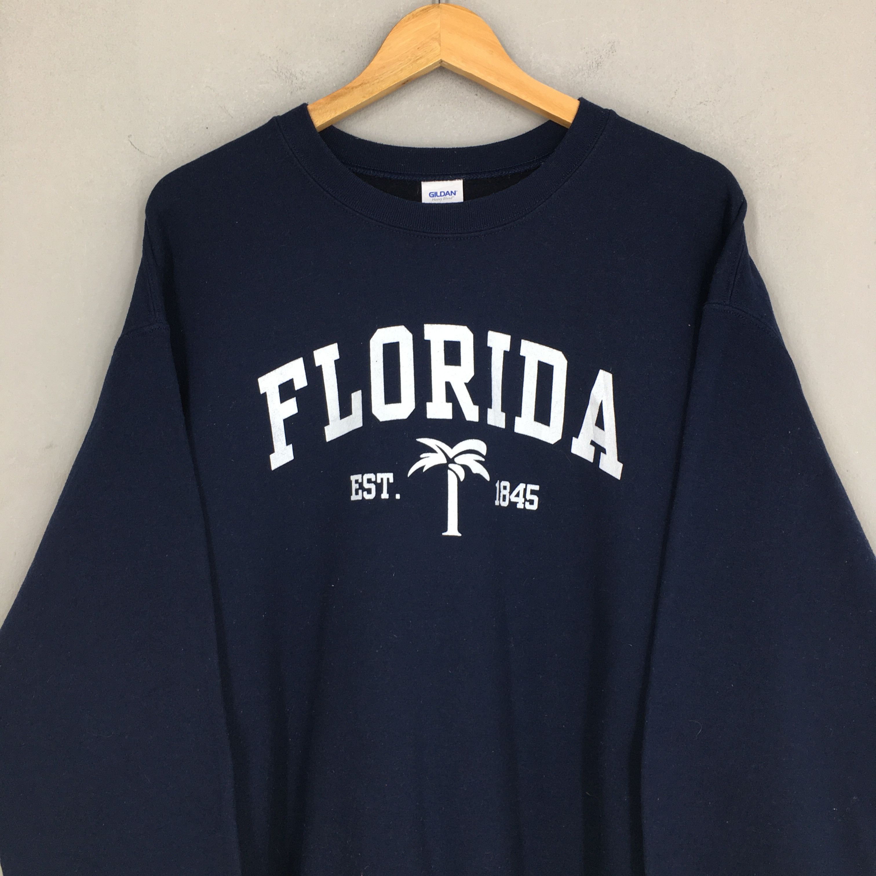 Gildan × Vintage Vintage Florida United States Blue Sweatshirt Large Size US L / EU 52-54 / 3 - 2 Thumbnail