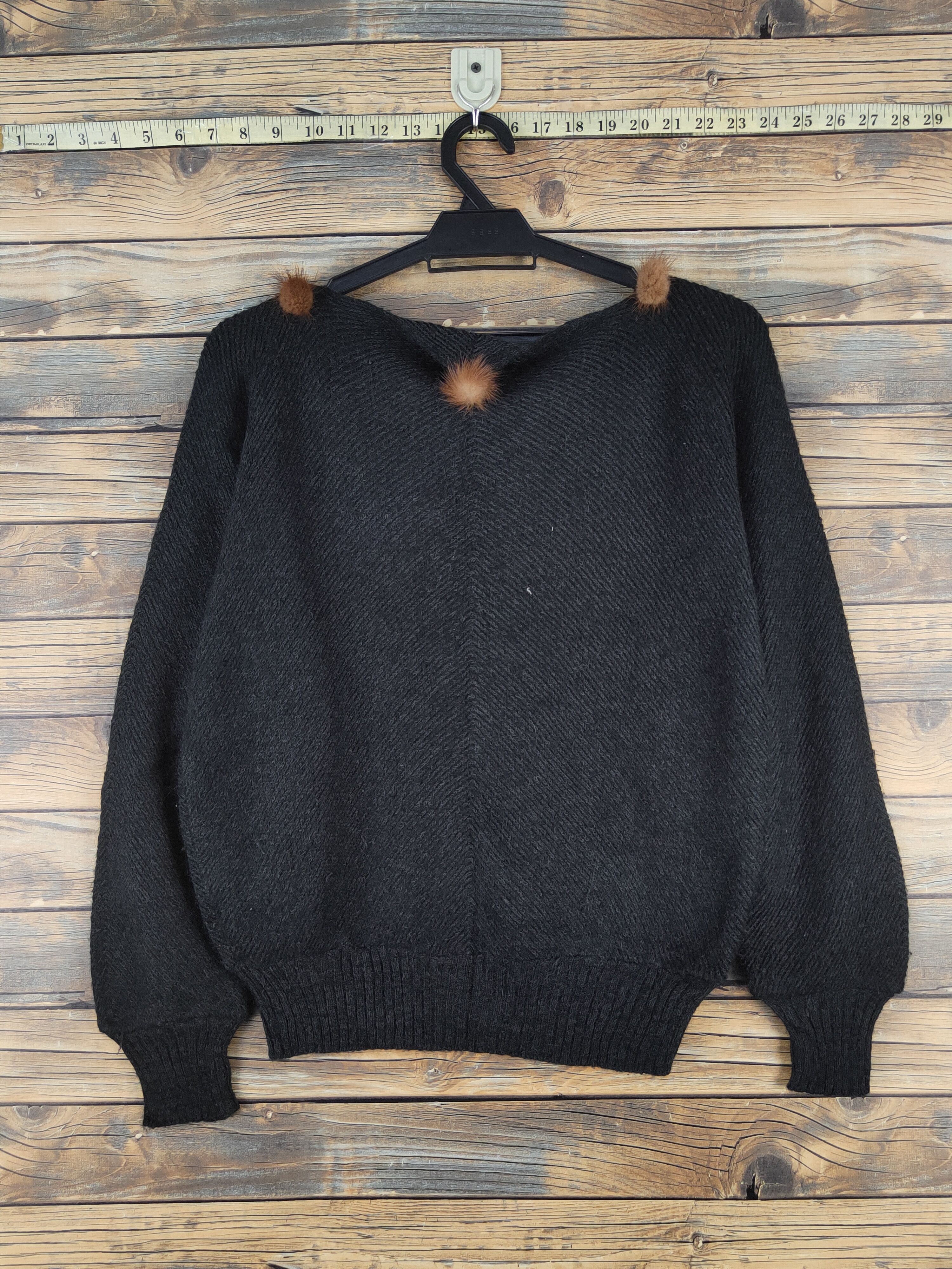 Homespun Knitwear Japanese Brand Black Knitwear Sweatshirts #W1234 Size M / US 6-8 / IT 42-44 - 7 Thumbnail