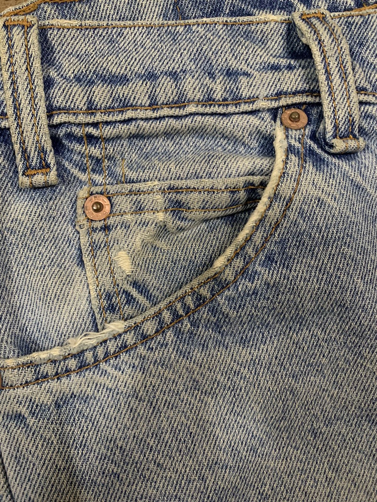 Levi's Vintage 80s Levis 550 Orange Tab Rusty Wash Distressed Jeans Size US 31 - 6 Thumbnail