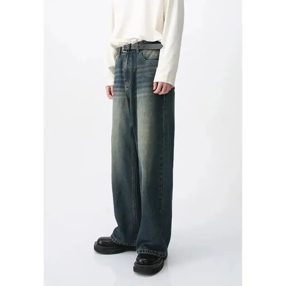 Japanese Brand Retro loose straight leg jeans Size US 32 / EU 48 - 2 Thumbnail