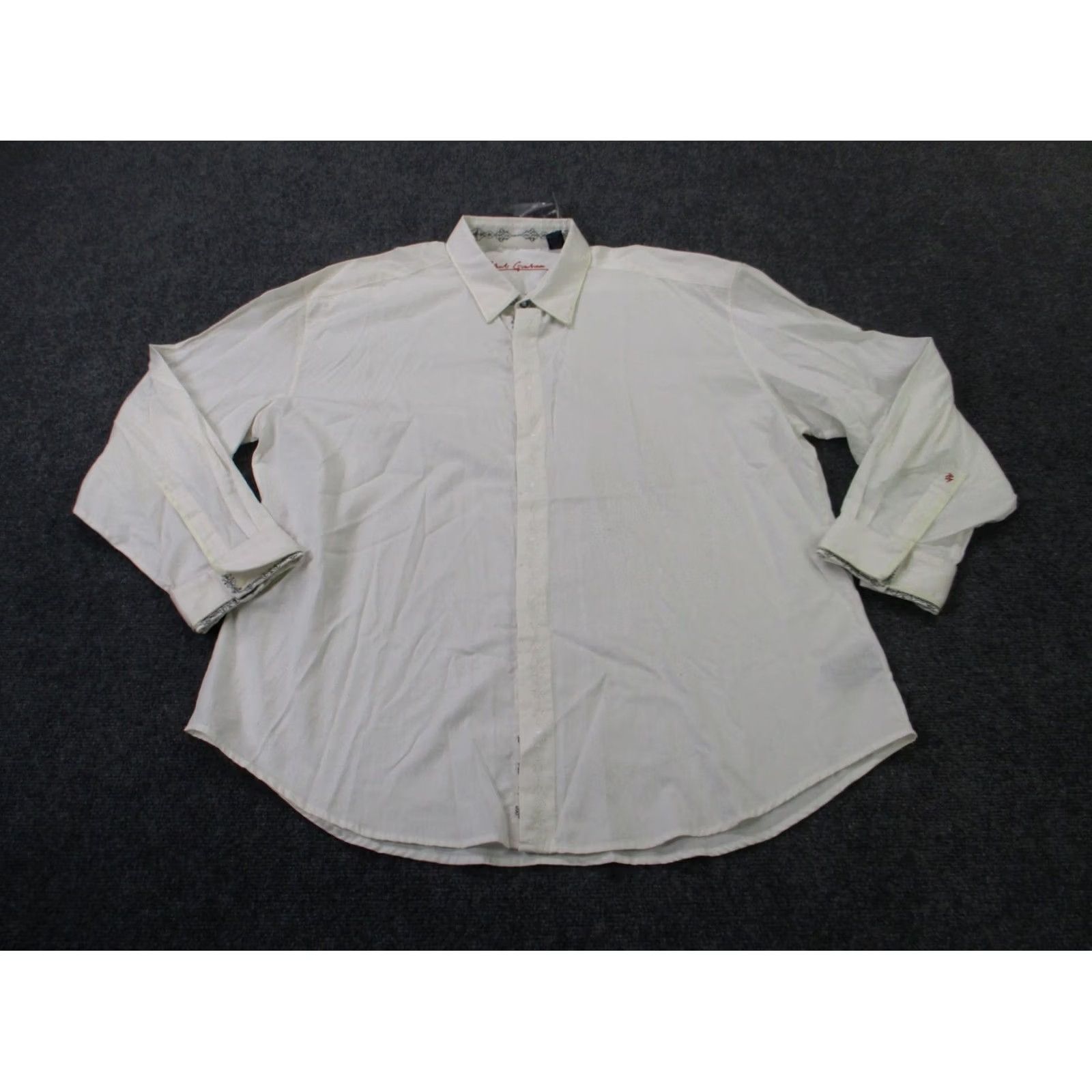 Robert Graham Robert Graham Shirt Men 4XL White Lightweight Button-Up Dress Casual NYFW Style Size 48R - 2 Thumbnail