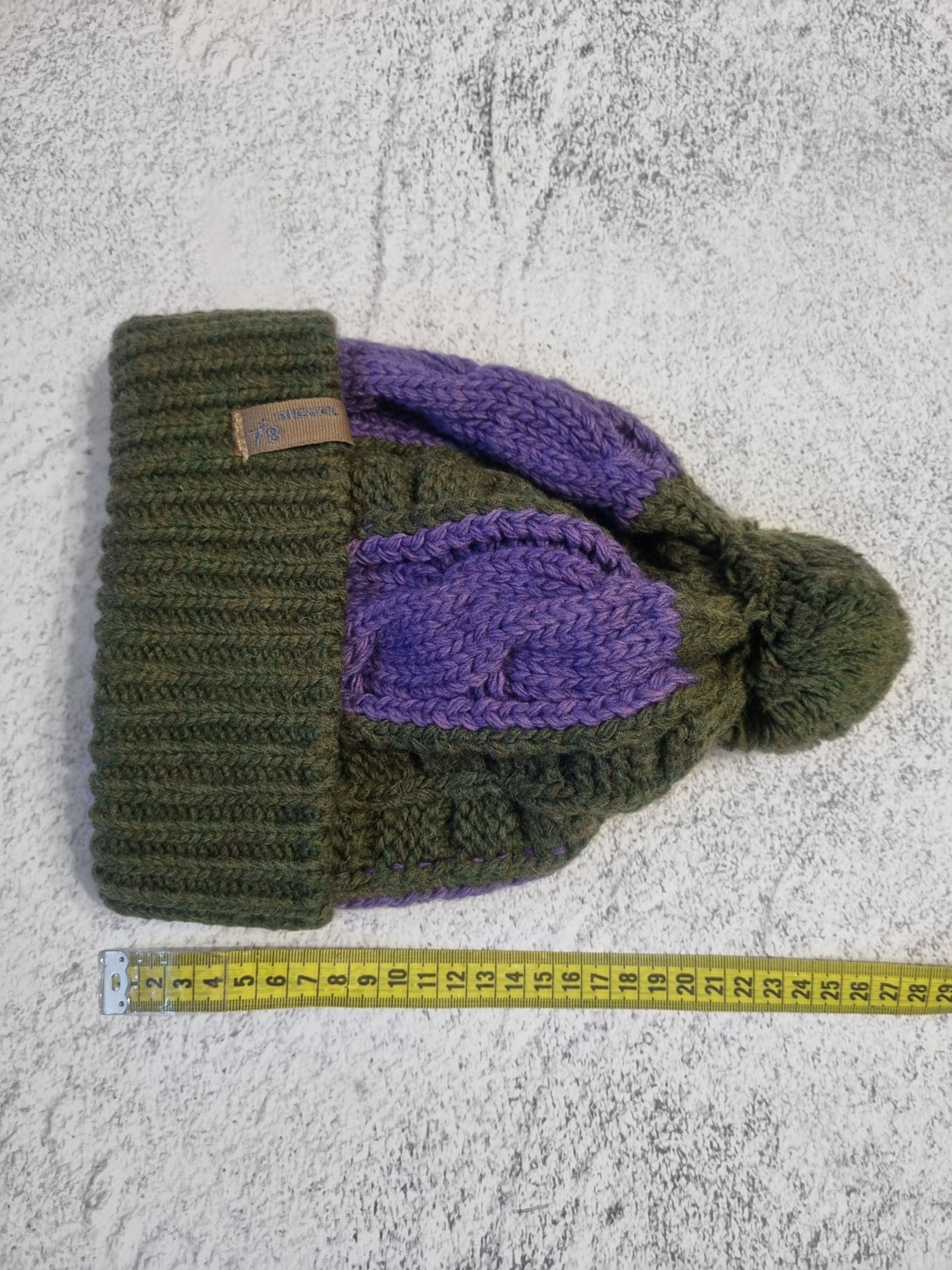 Diesel Diesel Knit Winter Set Pom Pom Beanie & Gloves Size ONE SIZE - 15 Thumbnail
