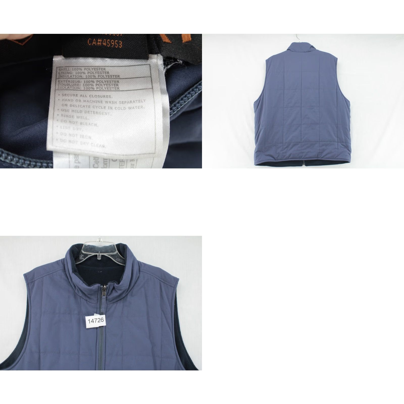 Ariat Ariat Reversible Puffer Vest Mens XL Blue Soft Shell Full Zip Performance Vest Size US XL / EU 56 / 4 - 8 Thumbnail