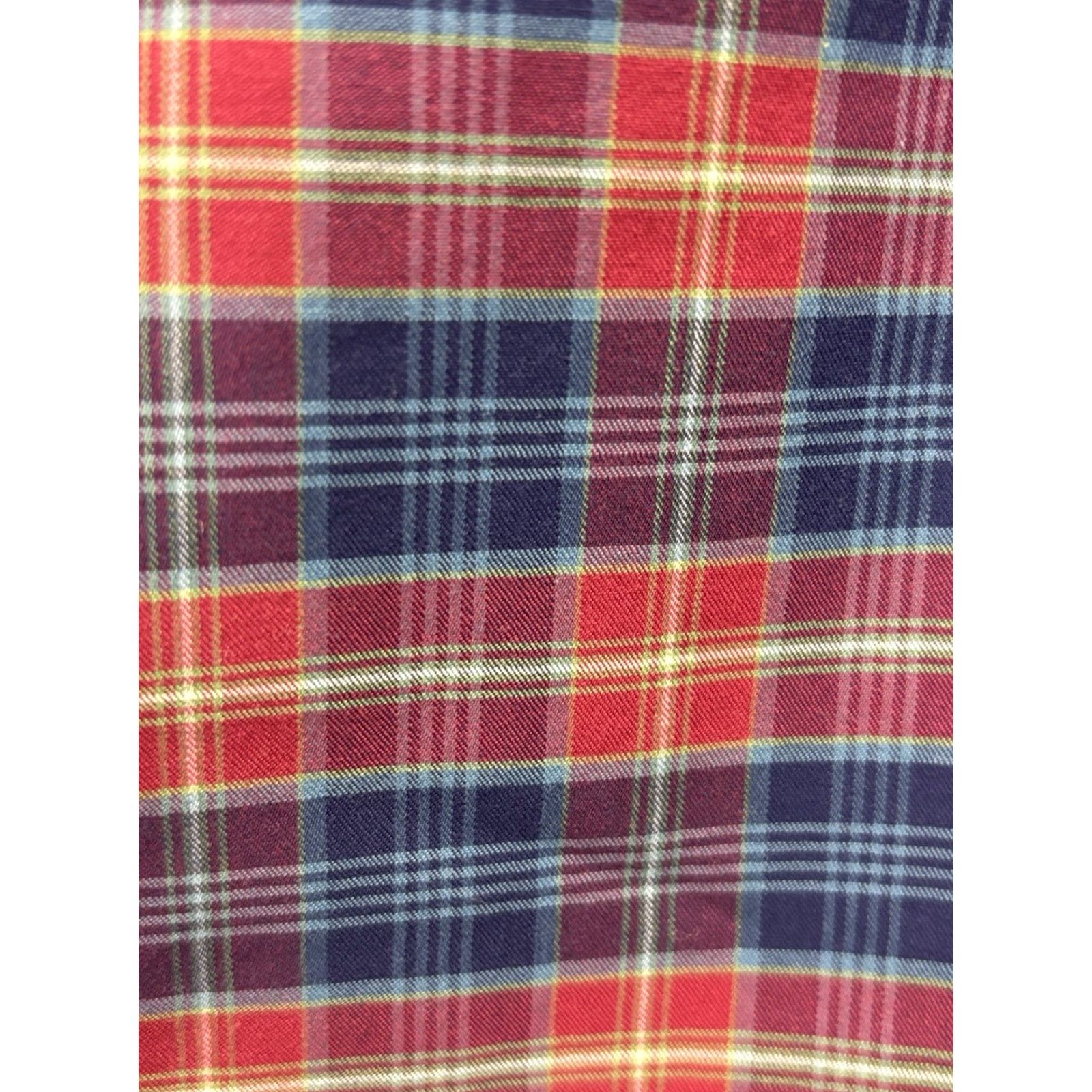 UNTUCKit VINTAGE UNTUCKit Button-Up Shirt XL Mens Red Navy Plaid Long Sleeve Cotton Size US XL / EU 56 / 4 - 4 Thumbnail