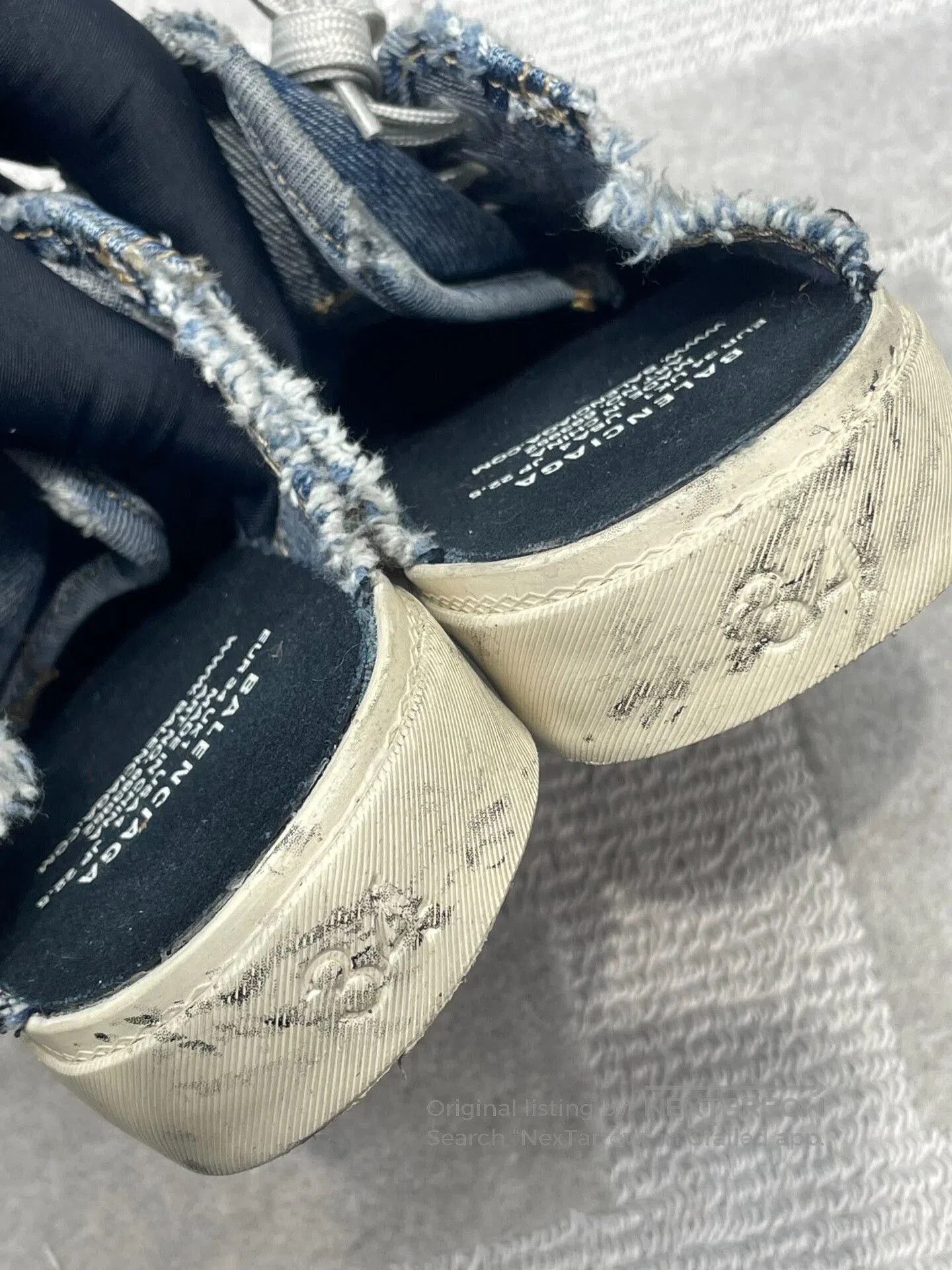 Balenciaga Balenciaga Denim Distressed Casual Mules. Size US 6 / IT 36 - 6 Thumbnail
