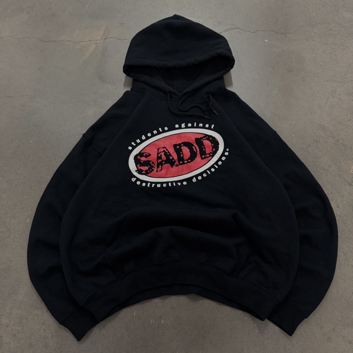 Gildan Vintage SADD Hoodie “Students Against Destructive Decisions” Size US L / EU 52-54 / 3 - 1 Thumbnail