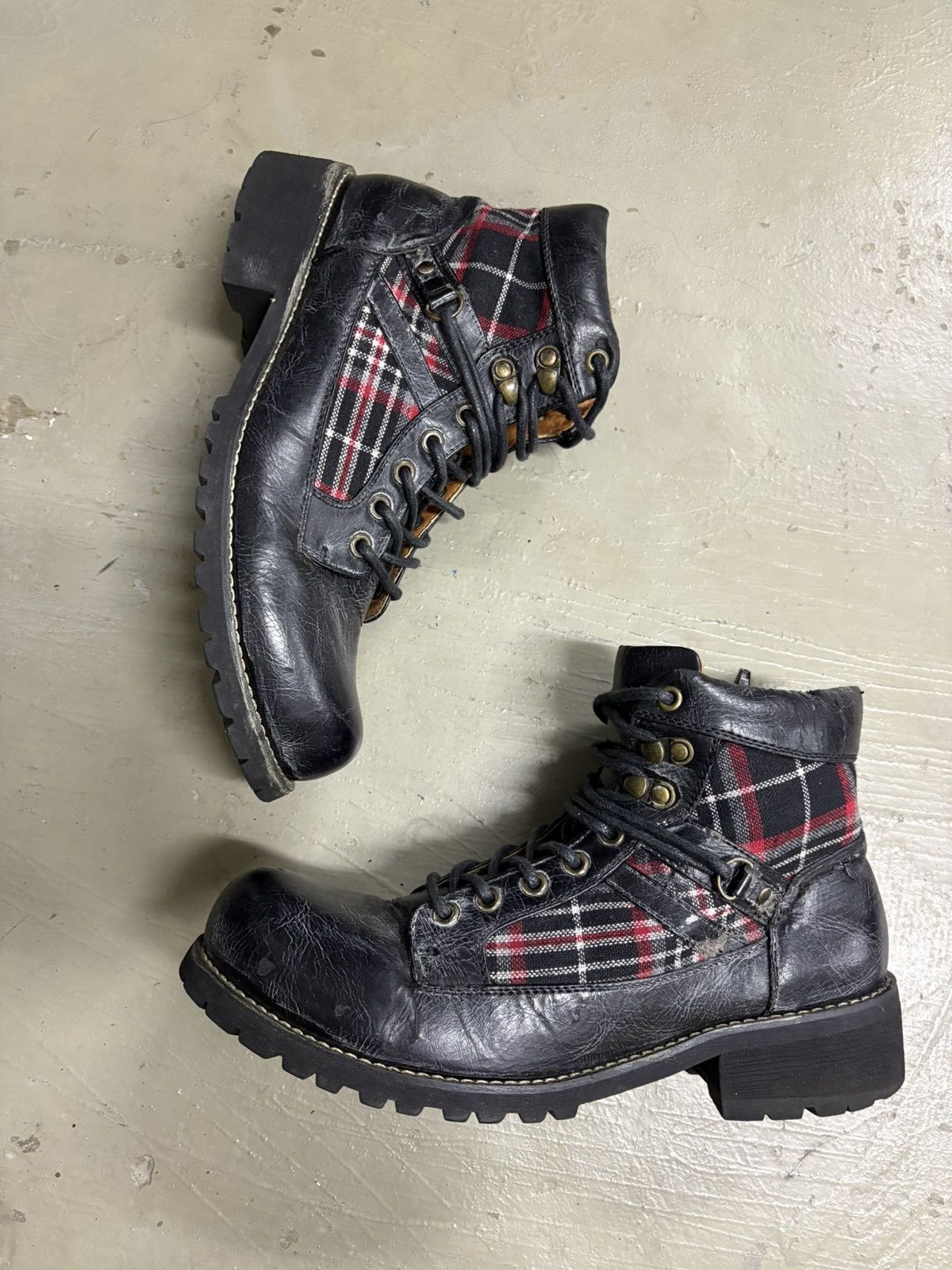 Dirk Bikkembergs RARE RNA Slang Belted Leather Combat Boots Size US 7.5 / EU 40-41 - 6 Thumbnail