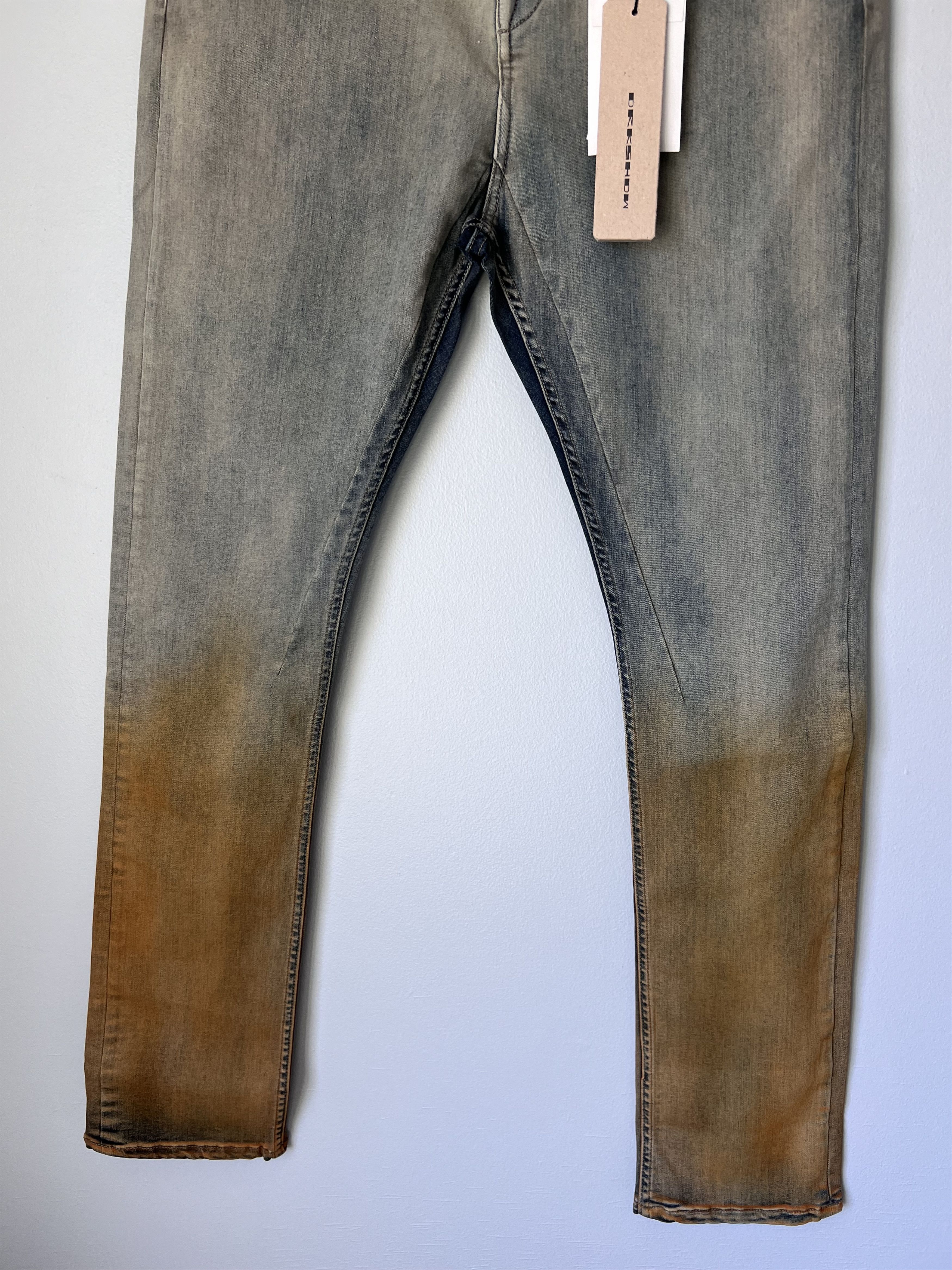 Rick Owens Drkshdw Rick Owens DRKSHDW Detroit Cut Jeans in Sky Orange Degrade Size US 32 / EU 48 - 3 Thumbnail