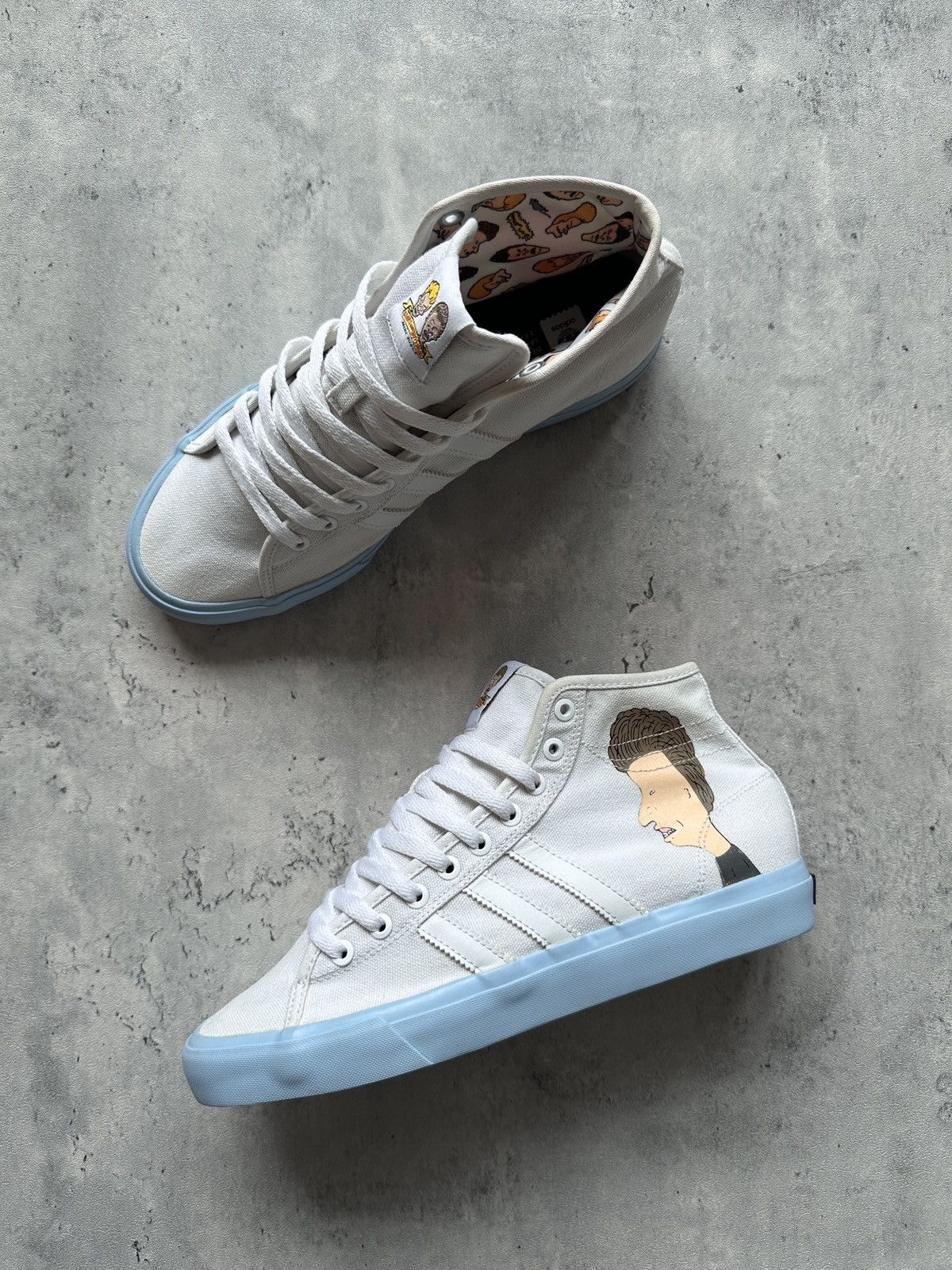 Adidas SAMPLE “BEAVIS AND BUTTHEAD” MATCHCOURT RX HIGH TOP SNEAKERS Size US 9 / EU 42 - 3 Thumbnail