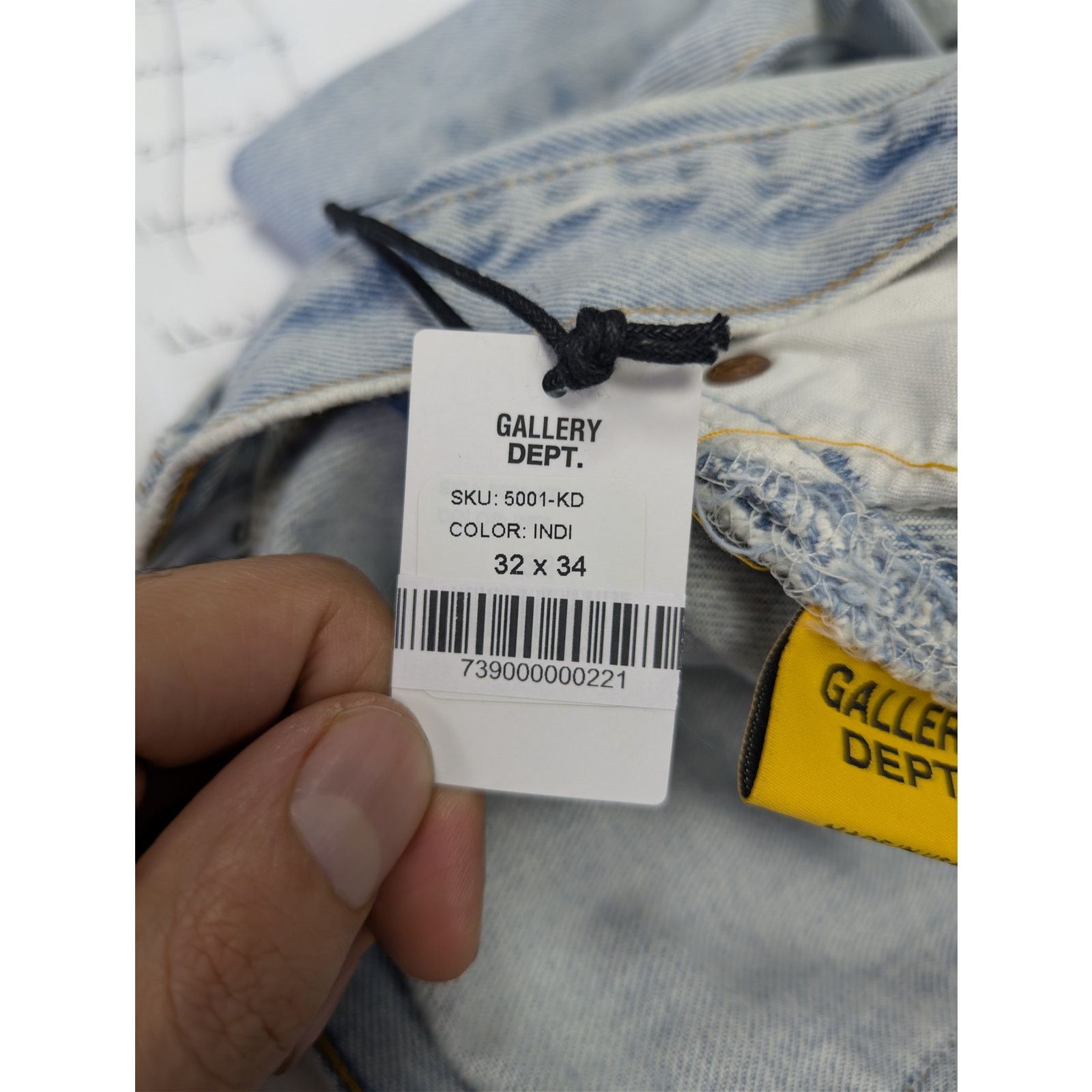 Gallery Dept. o1rshd1 Ken Ripped slim-cut jeans in a blue cotton denim Size US 32 / EU 48 - 21 Thumbnail