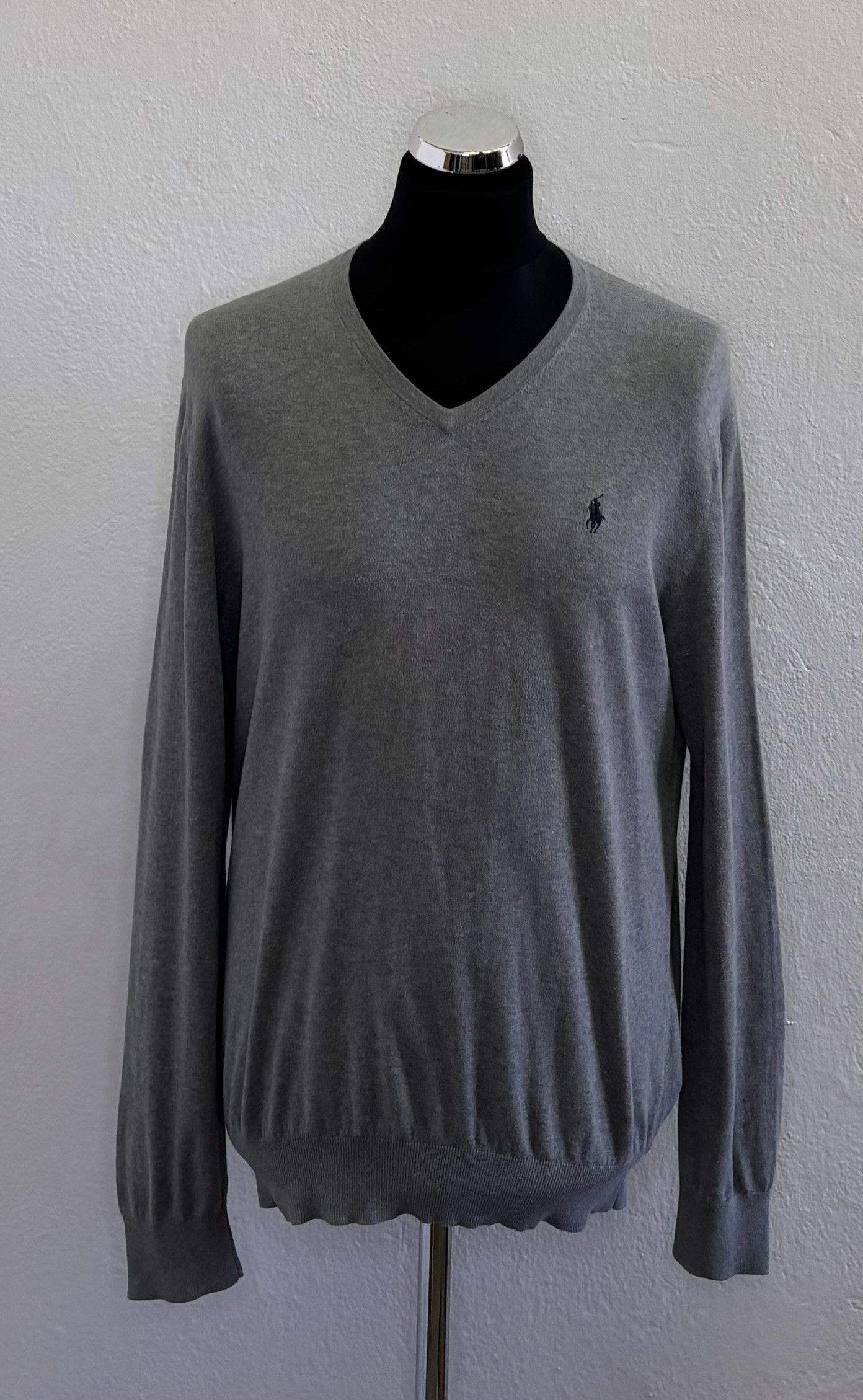 Polo Ralph Lauren Polo Ralph Lauren V-neck cashmere gray sweater medium Size US M / EU 48-50 / 2 - 1 Thumbnail