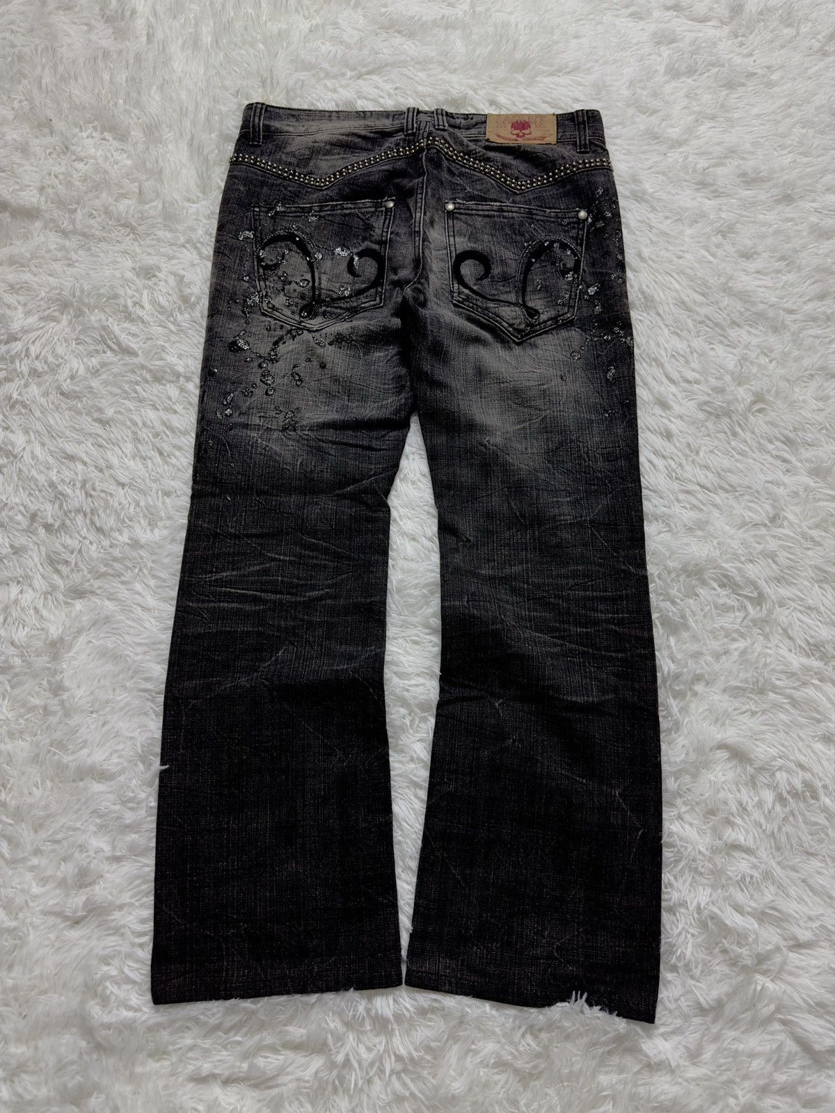 If Six Was Nine 💥rare💥2000s japanese lagust paint splaitter distressed flare Size US 32 / EU 48 - 5 Thumbnail