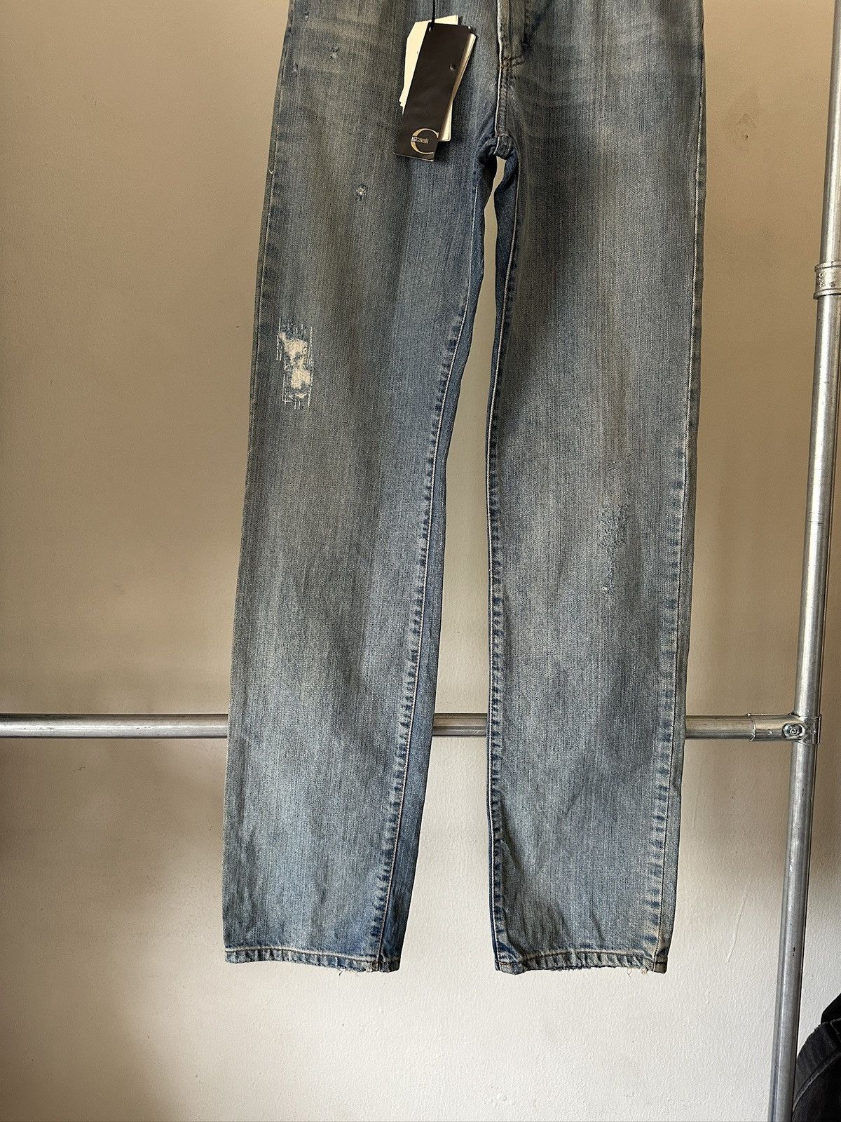 Roberto Cavalli 2000s Roberto Cavalli Washed Distressed Jeans Size US 27 - 2 Thumbnail