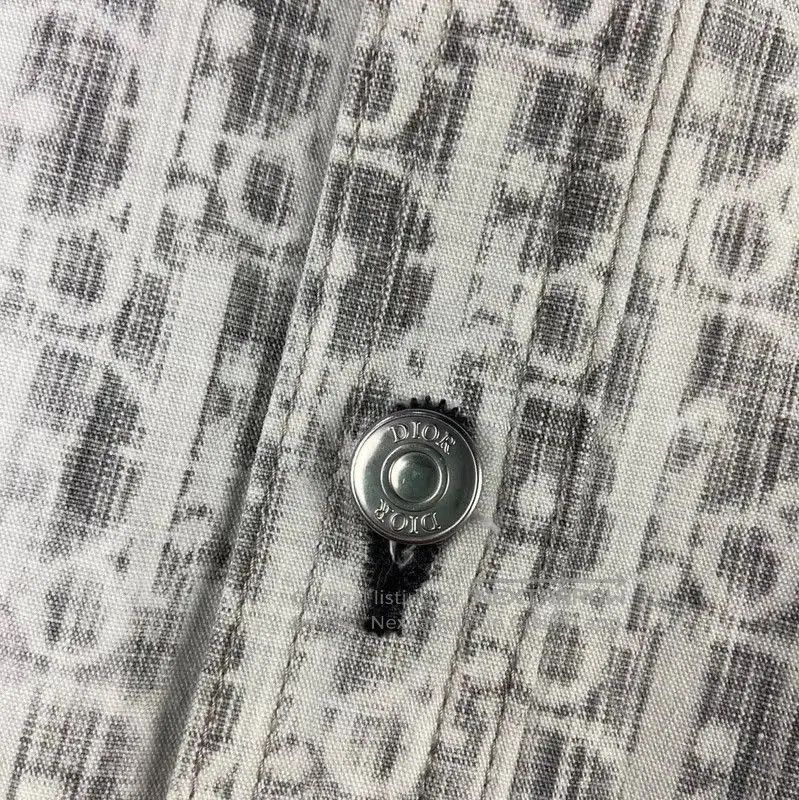Dior Dior Gray Cotton Shirt for Women . Size L / US 10 / IT 46 - 3 Thumbnail