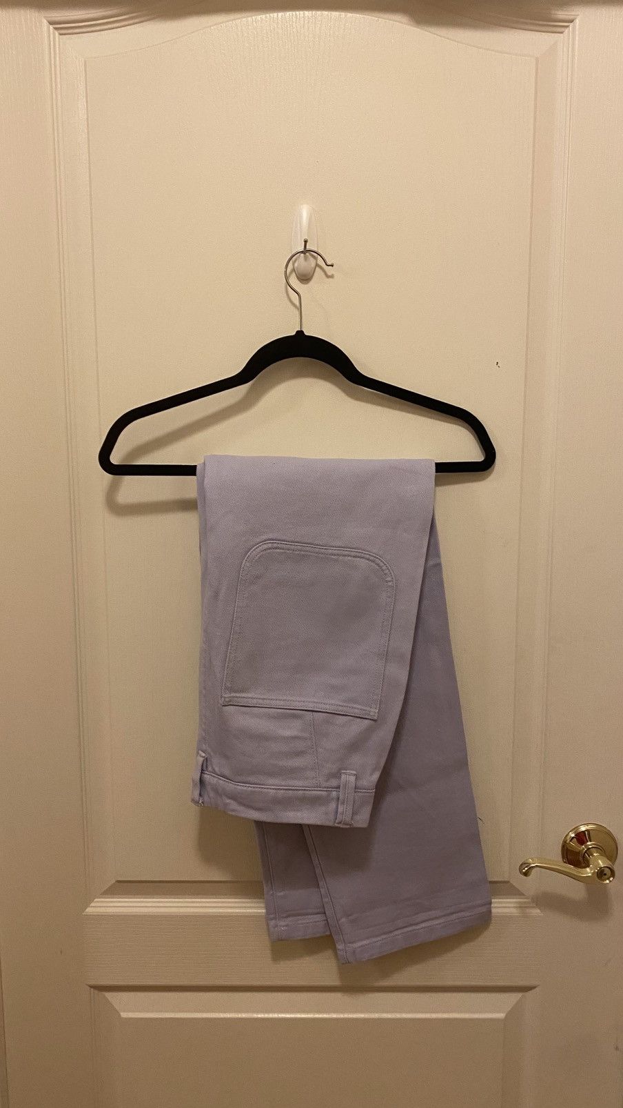 Acne Studios Acne Studios ALEQ PSS18 Lavender Cotton Workwear Trousers Size US 33 - 1 Thumbnail