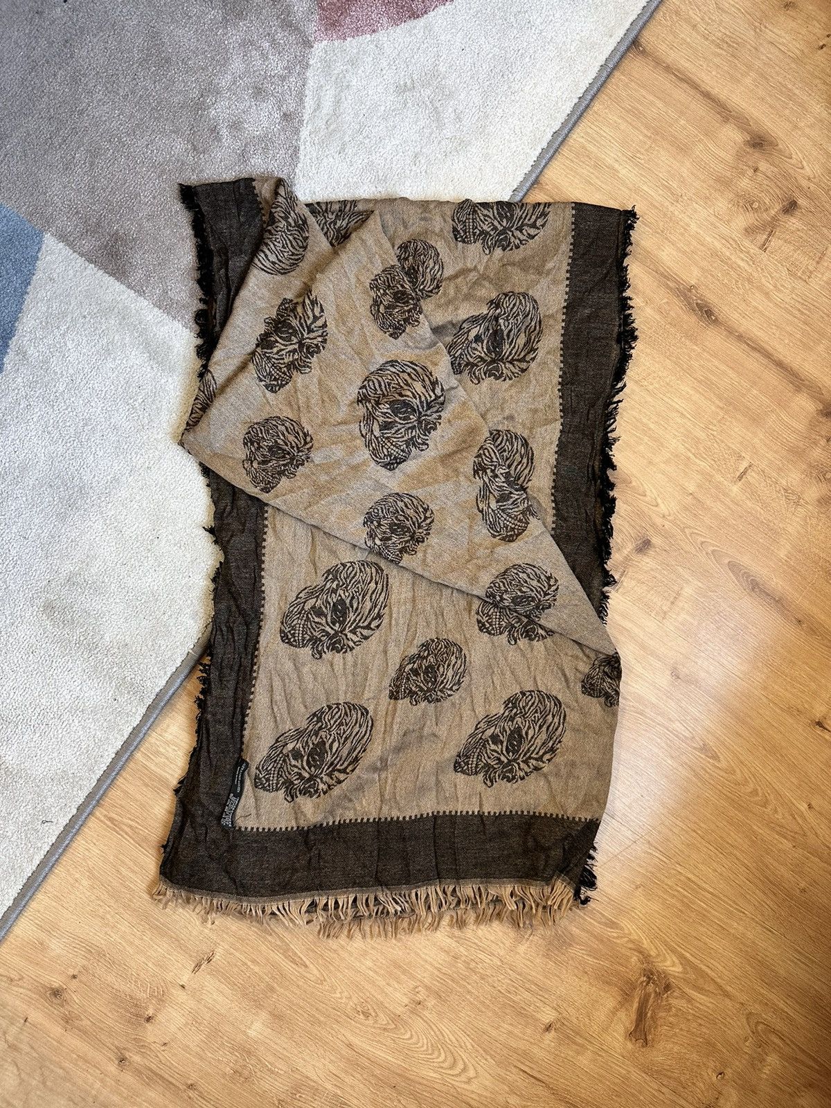 Alexander McQueen Scarf Logo Mohair 38X200 | Grailed