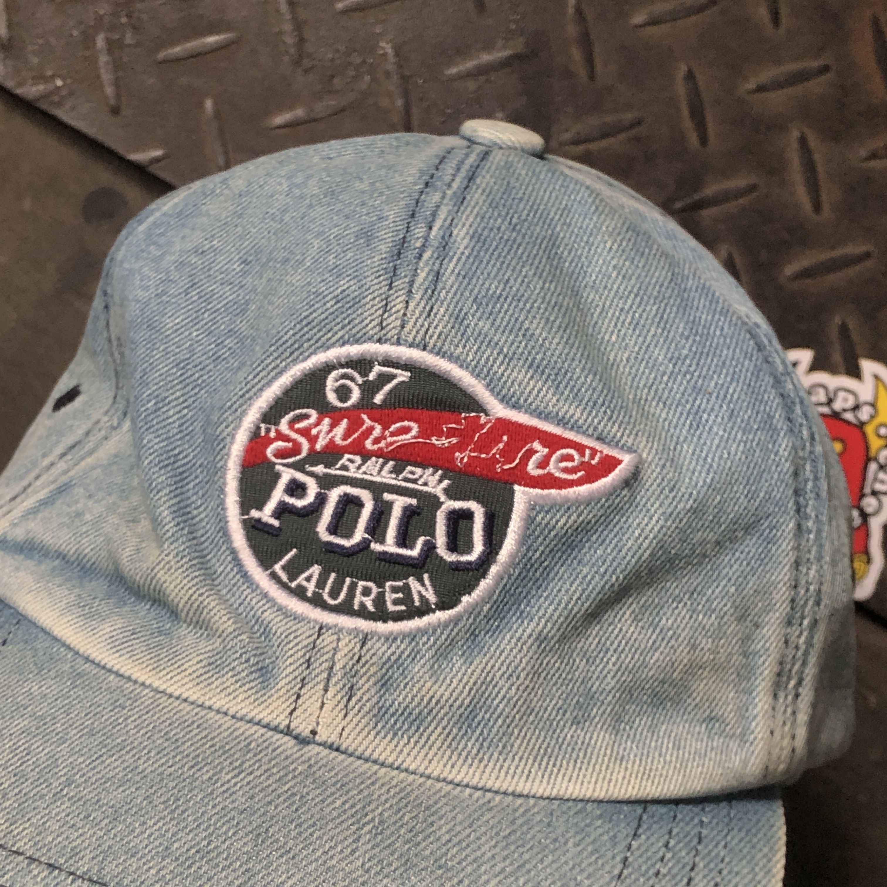 Polo Ralph Lauren Vintage 90s Polo Ralph Lauren USA Denim Bluewashed Logo Size ONE SIZE - 3 Thumbnail