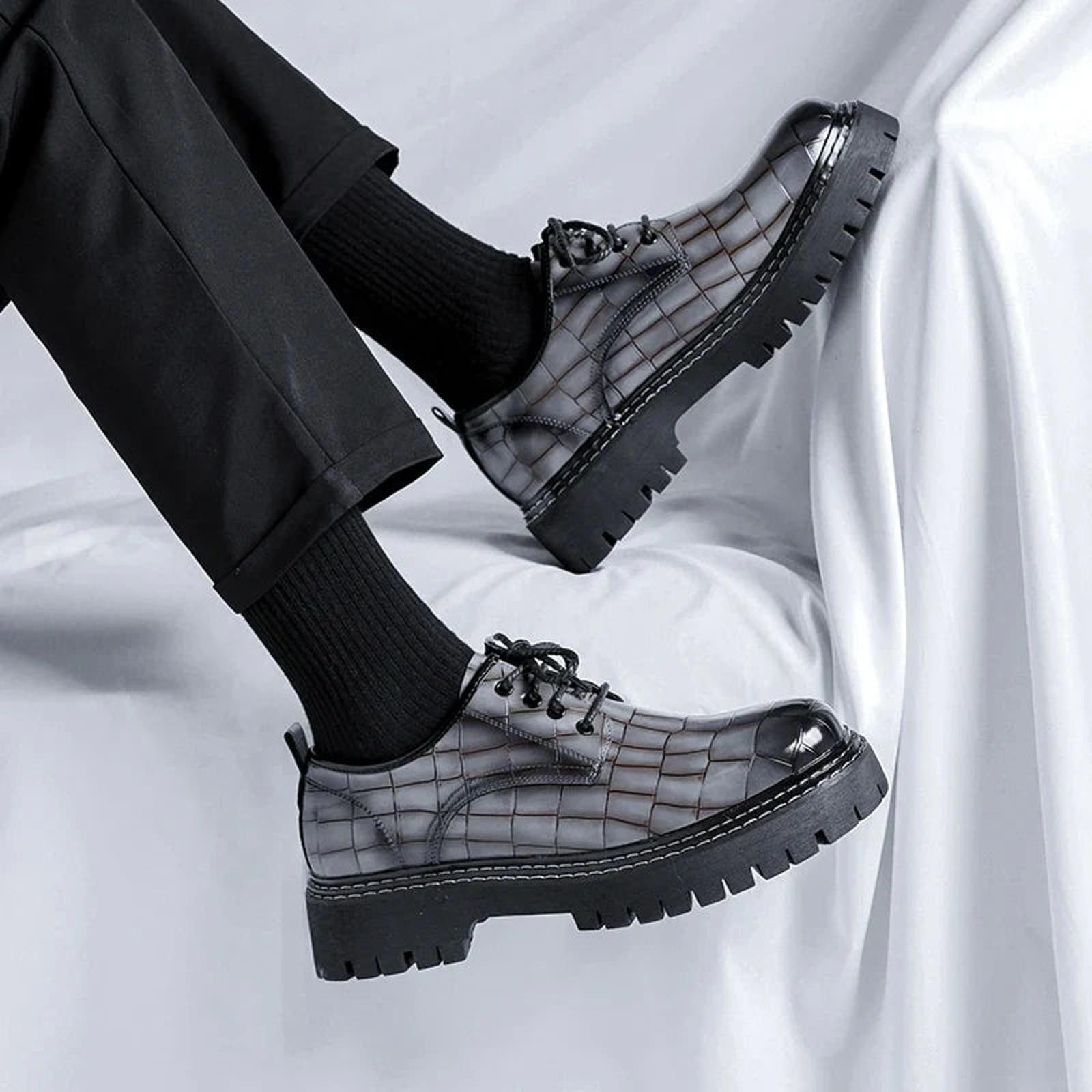 Other Garosu Croc Texture Chunky Sole Shoes Size US 9 / EU 42 - 1 Thumbnail