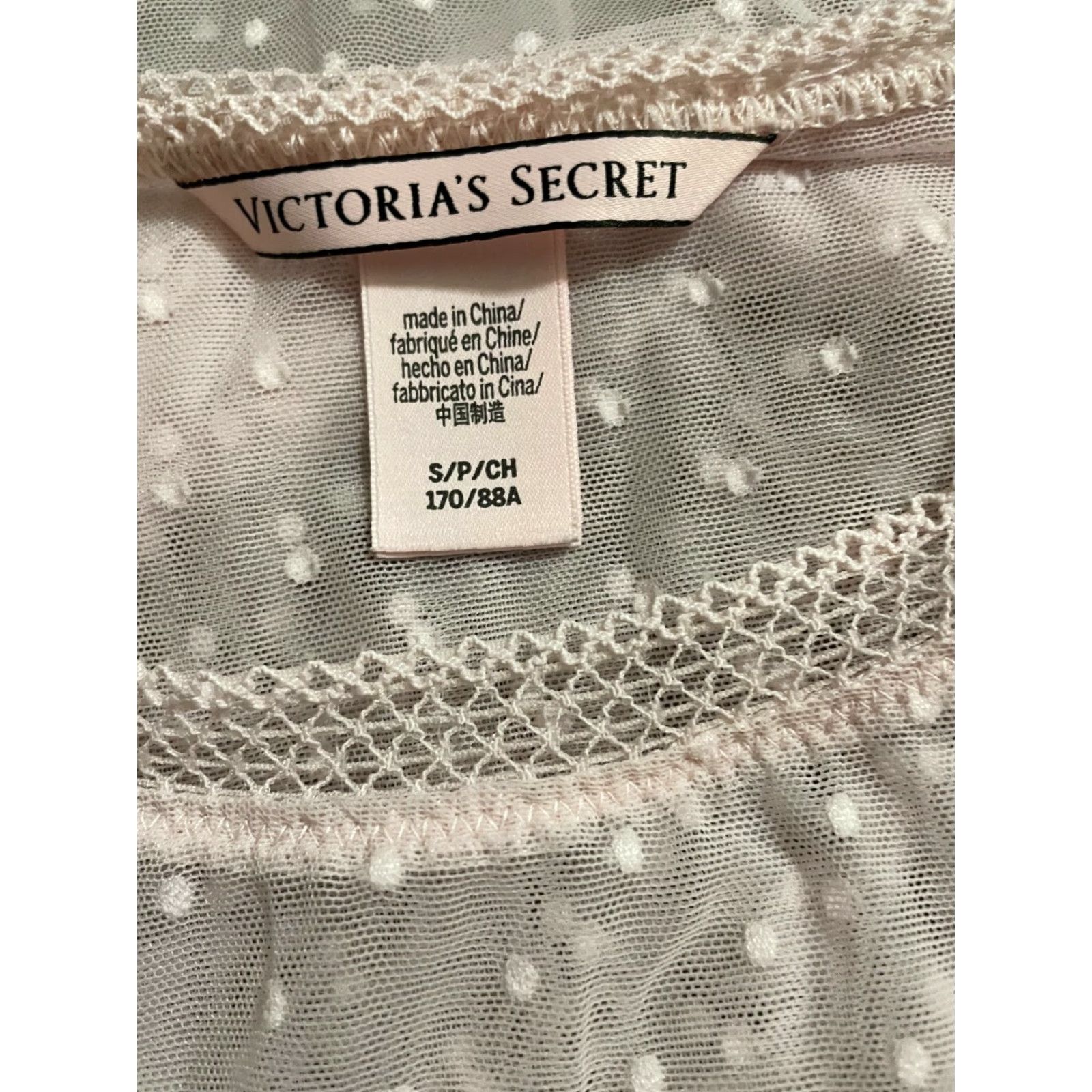 Victoria's Secret Victoria’s Secret PINK Sheer Dotted Lace Lingerie top Small Blouse Women Black XS/Regular? Size S / US 4 / IT 40 - 4 Thumbnail