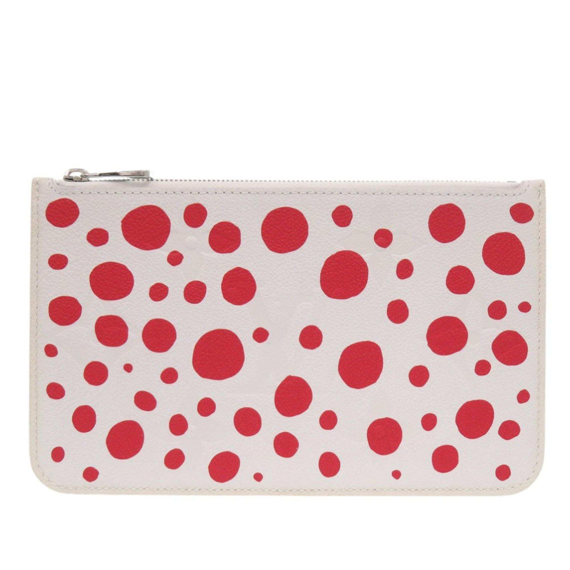 Louis Vuitton Excellent condition Louis Vuitton Neverfull Pouch Infinity Dot Yayoi Kusama White and Red Leather LV 1633 Size ONE SIZE - 1 Thumbnail