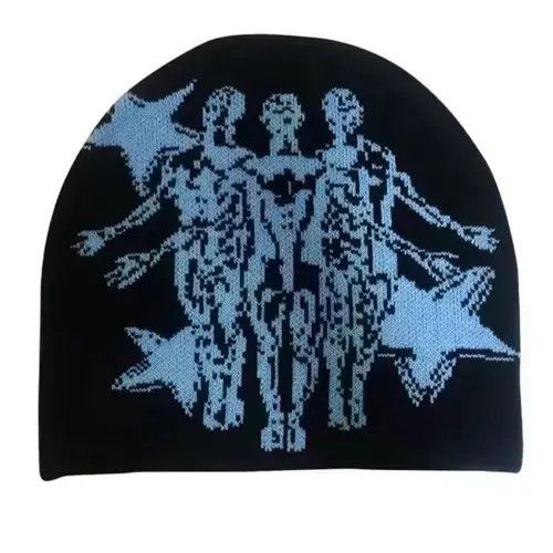 Other Y2K Black and Blue Beanie Size ONE SIZE - 2 Thumbnail