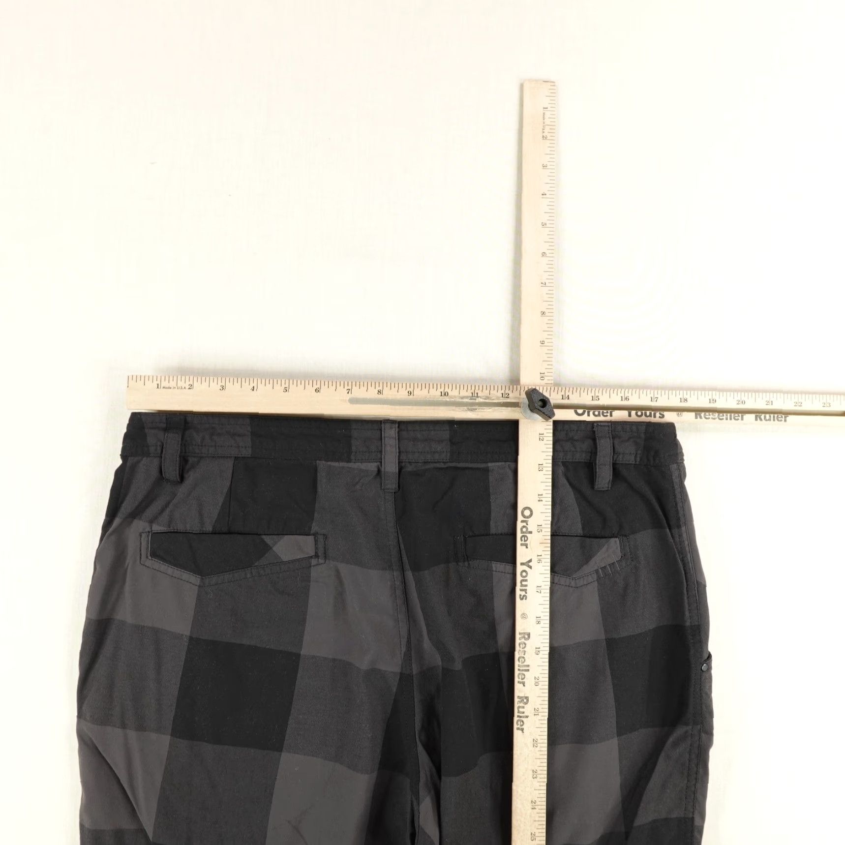 Lululemon Lululemon Shorts Men 38 Black Gray Plaid Nylon Blend Performance Chino Athletic Stretch Pockets Inseam 11in Flat Front Casual Travel Size US 38 / EU 54 - 5 Thumbnail