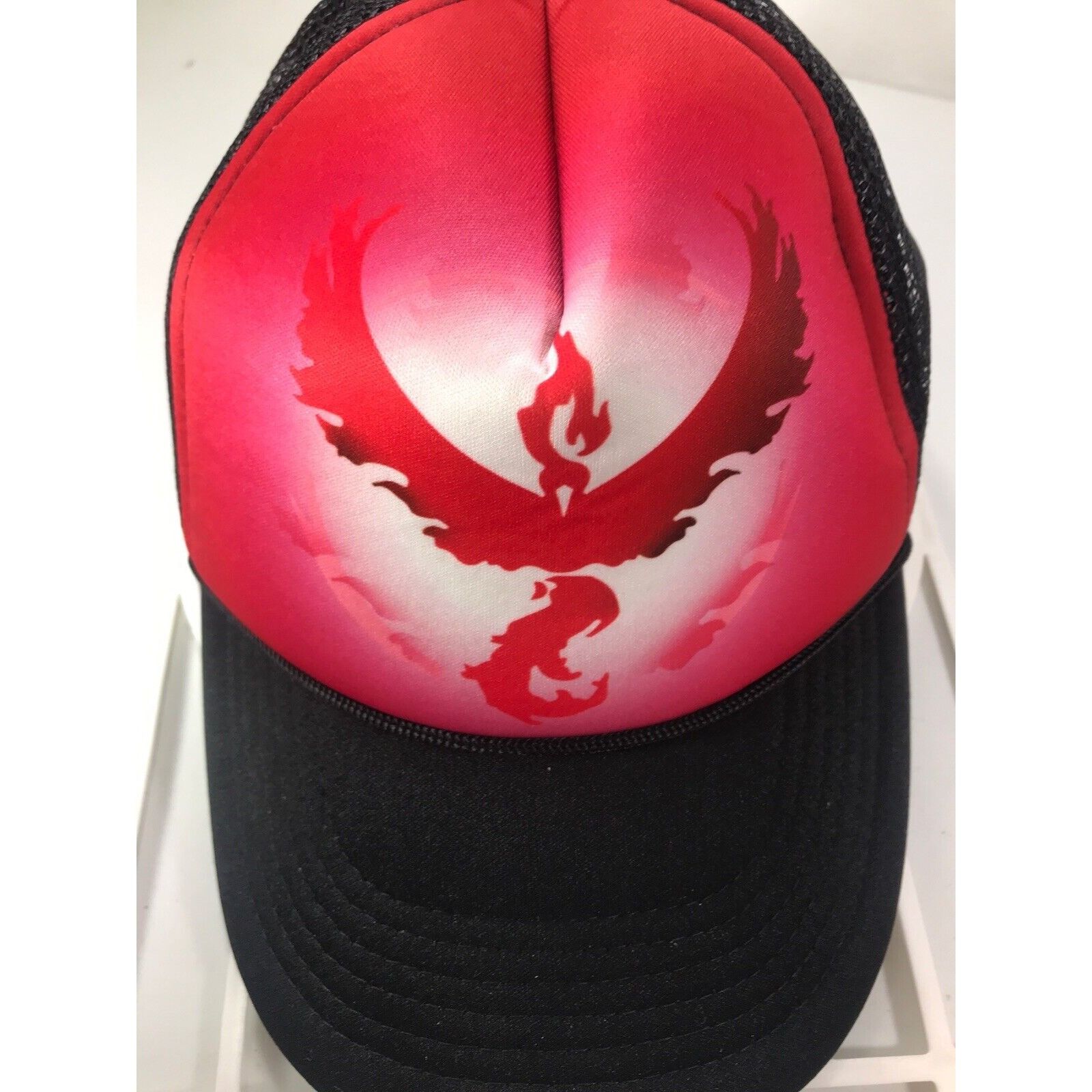 Other Pokémon Go Airbrush Look Black And Red Trucker Hat Adjustabl Size ONE SIZE - 6 Thumbnail