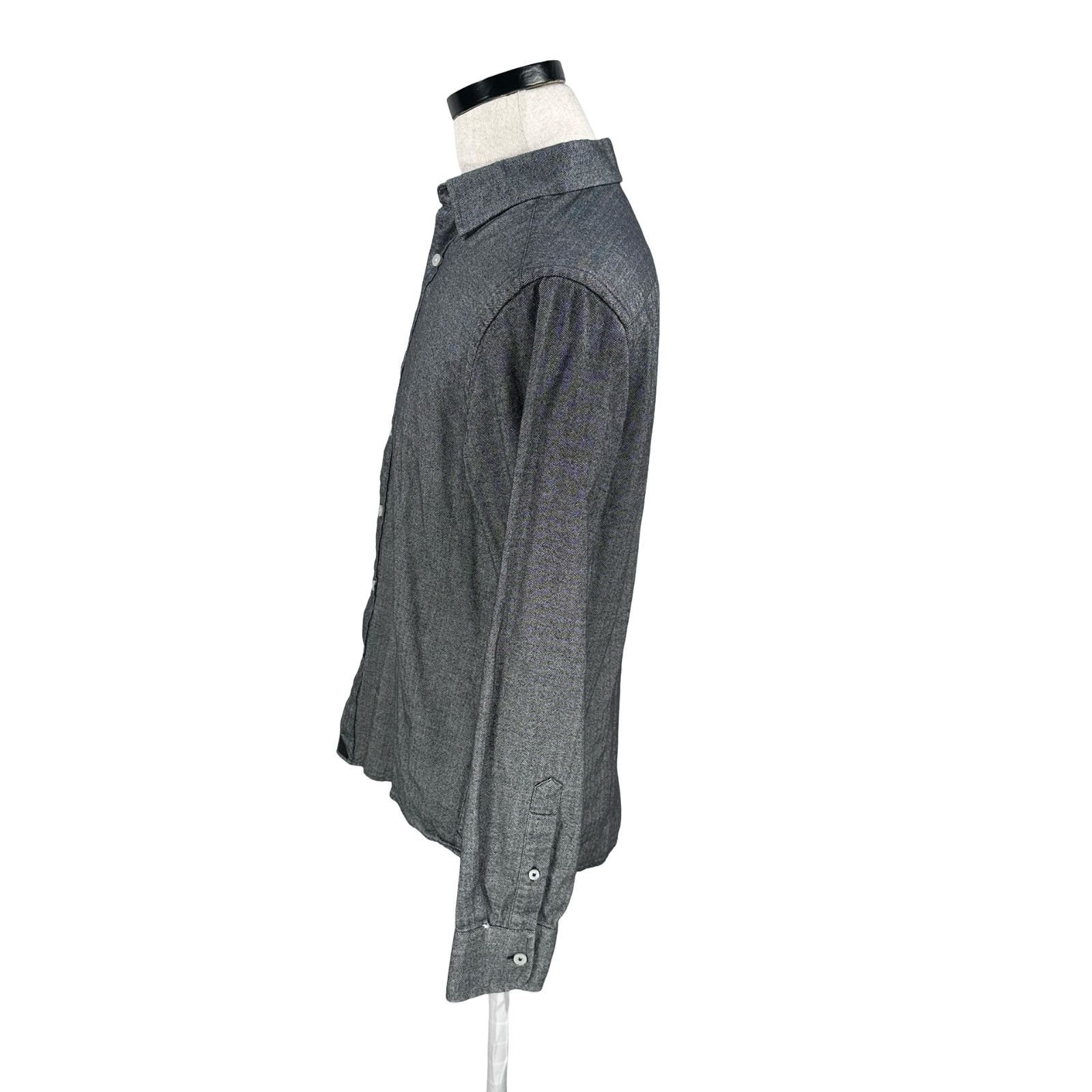 UNTUCKit Untuckit Flannel Shirt Men’s Medium Gray Hemsworth Slim Size US M / EU 48-50 / 2 - 4 Thumbnail