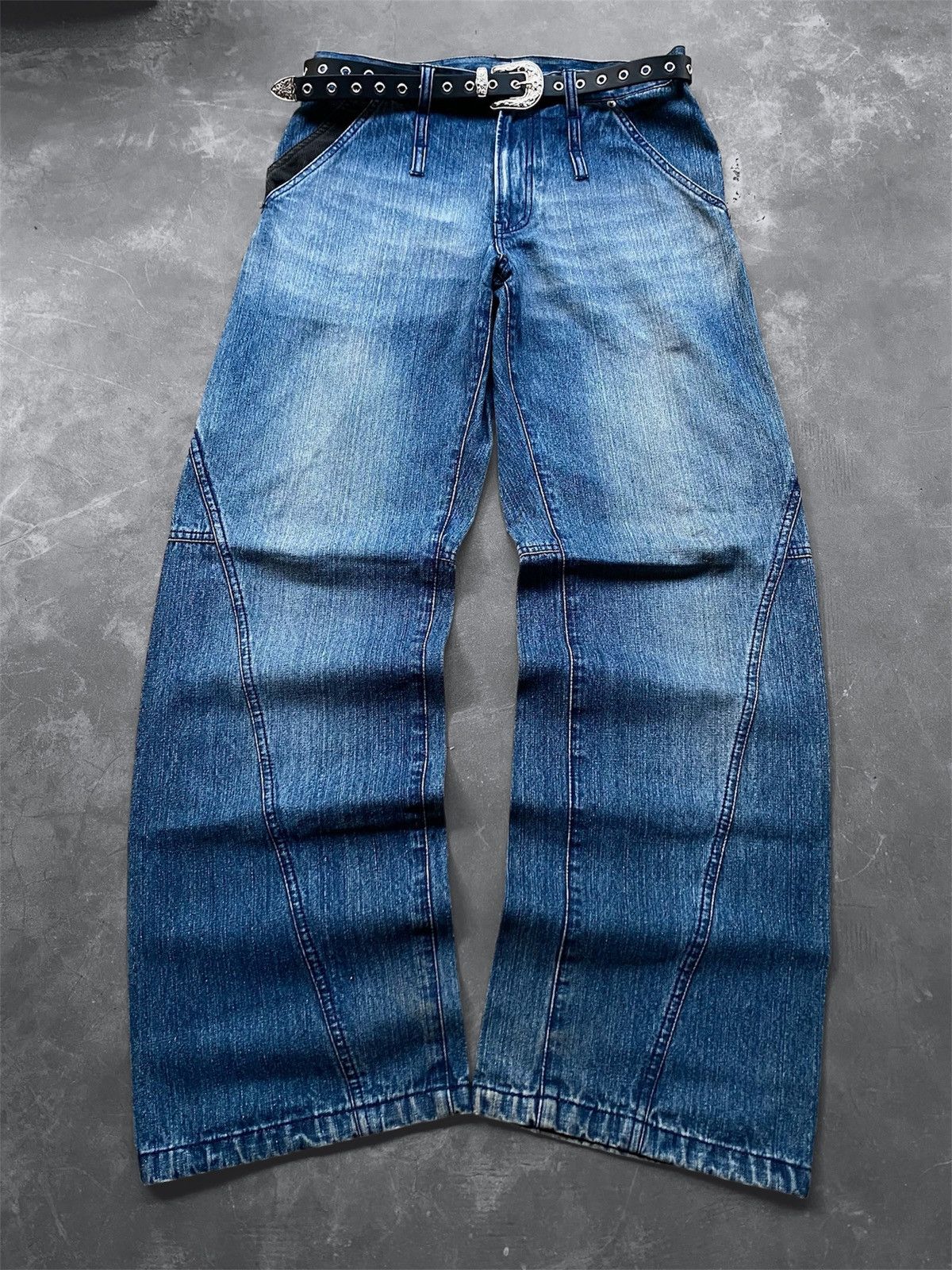 PPFM 🔥PPFM🔥 BAGGY JEANS TRIPLE BELT LOOP Y2K STYLE 🇯🇵 Size US 32 / EU 48 - 1 Thumbnail