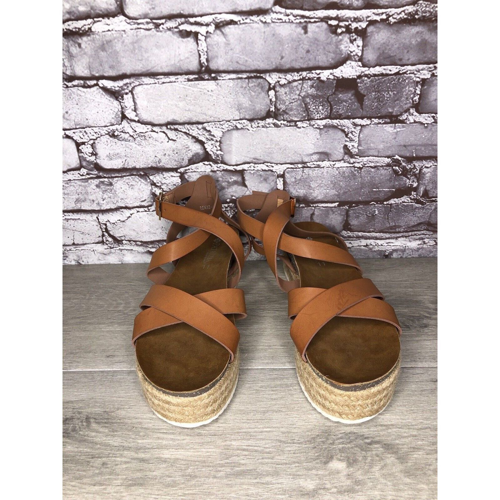 Other Patrizia Spring Step Renae Brown Leather Espadrilles Platfor Size US 11 / IT 41 - 13 Thumbnail