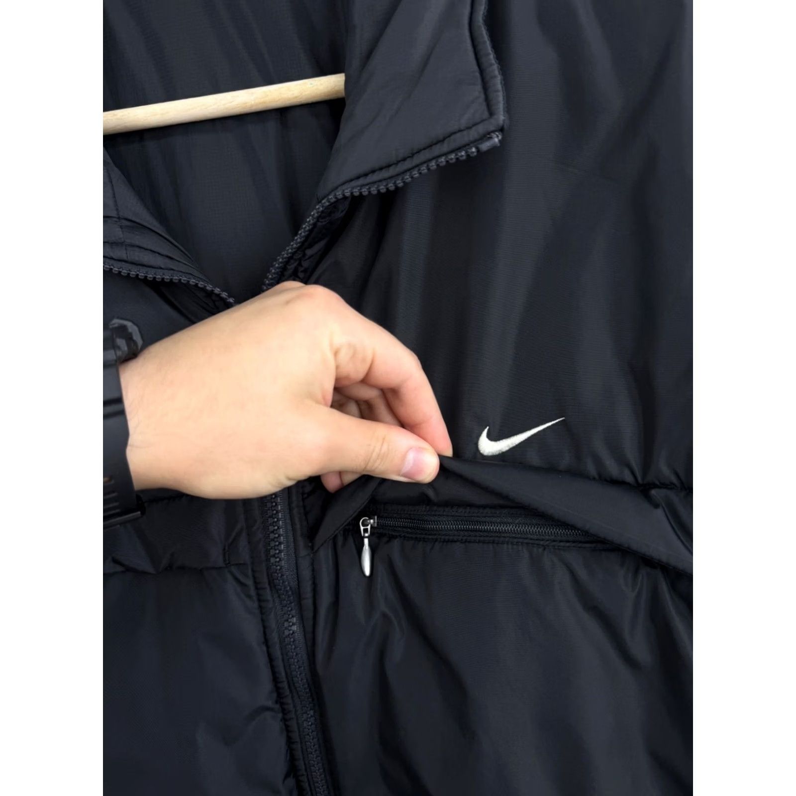 Nike 🇺🇸Vintage 90s Nike Reversible Puffer Jacket Synthetic Filling Size L Black Size US L / EU 52-54 / 3 - 7 Thumbnail