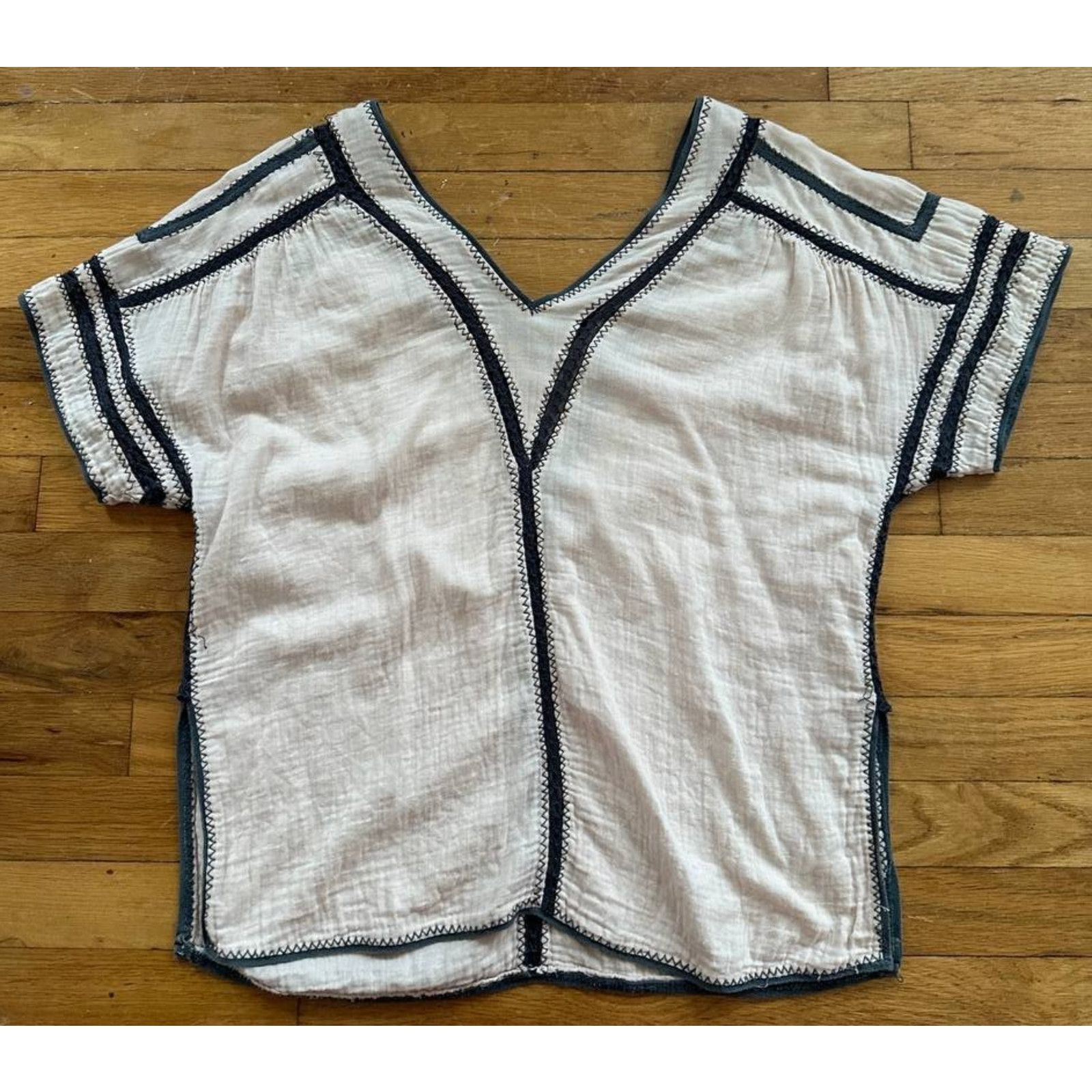 Big John Rory Beca White Top 100% Cotton Size Small A000985 Size S / US 4 / IT 40 - 2 Thumbnail
